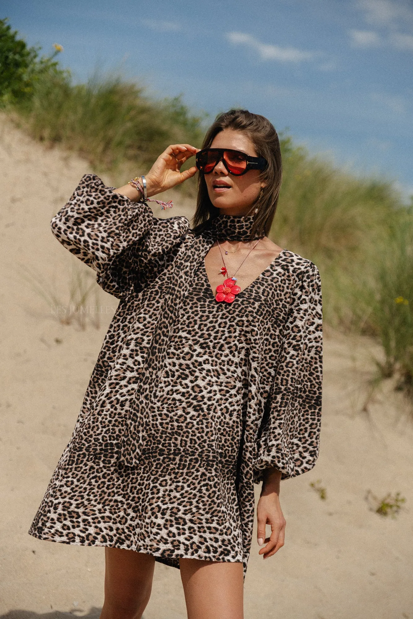 Livvy short dress leopard