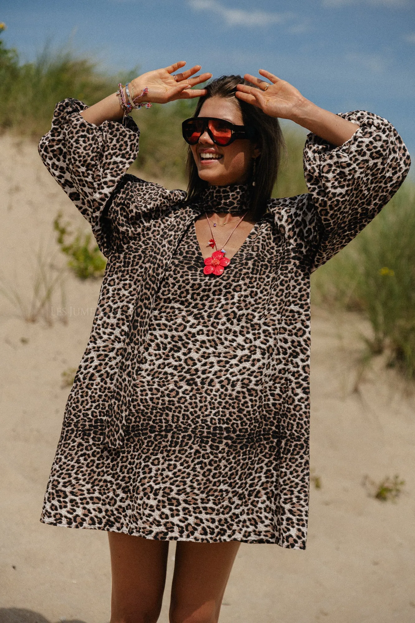 Livvy short dress leopard