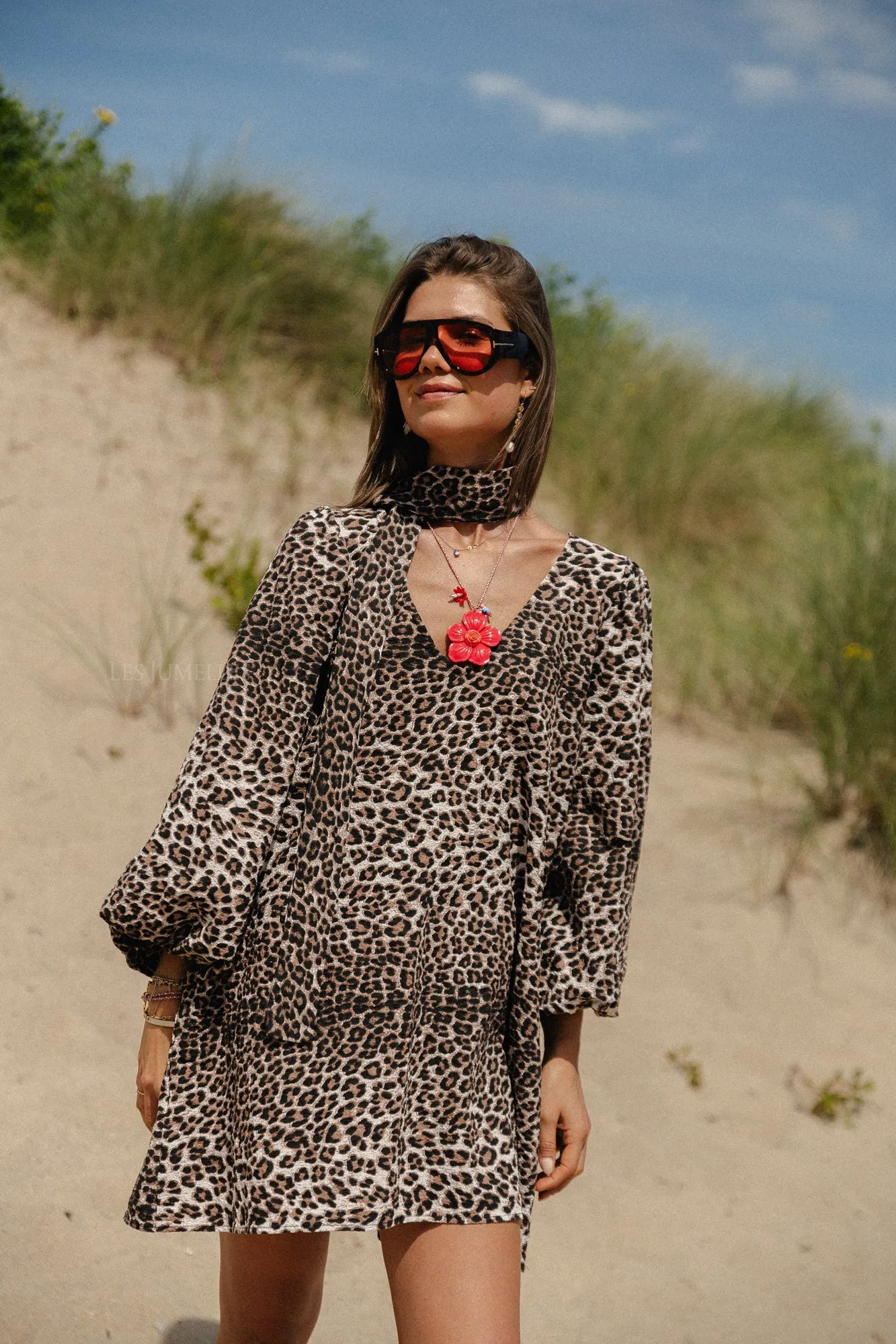 Livvy short dress leopard