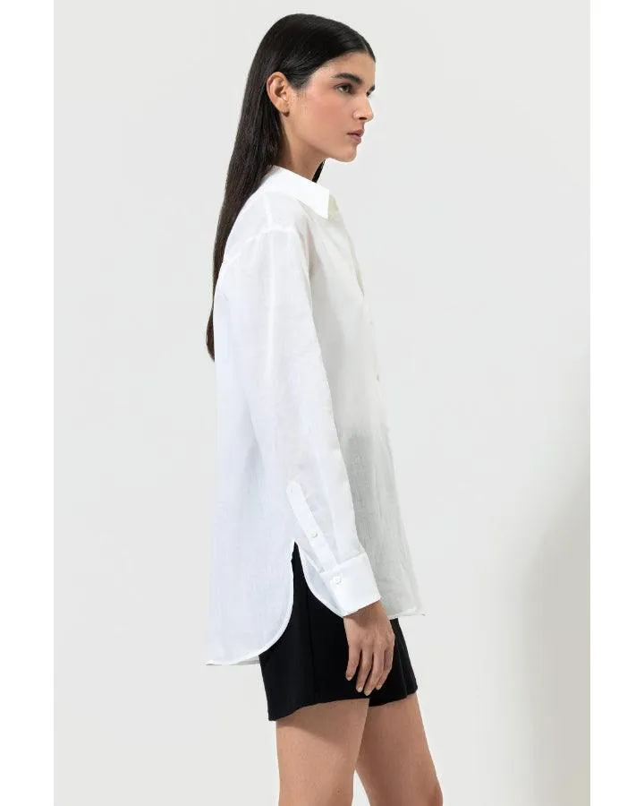 Luisa Cerano Ramie Boyfriend Blouse