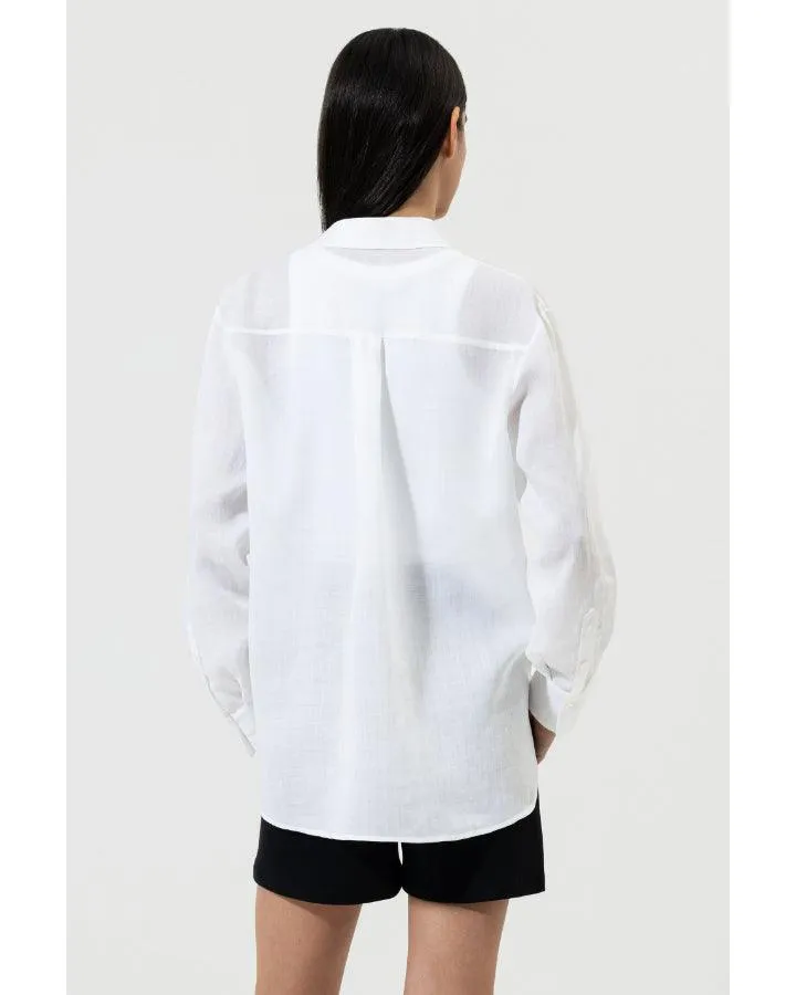 Luisa Cerano Ramie Boyfriend Blouse