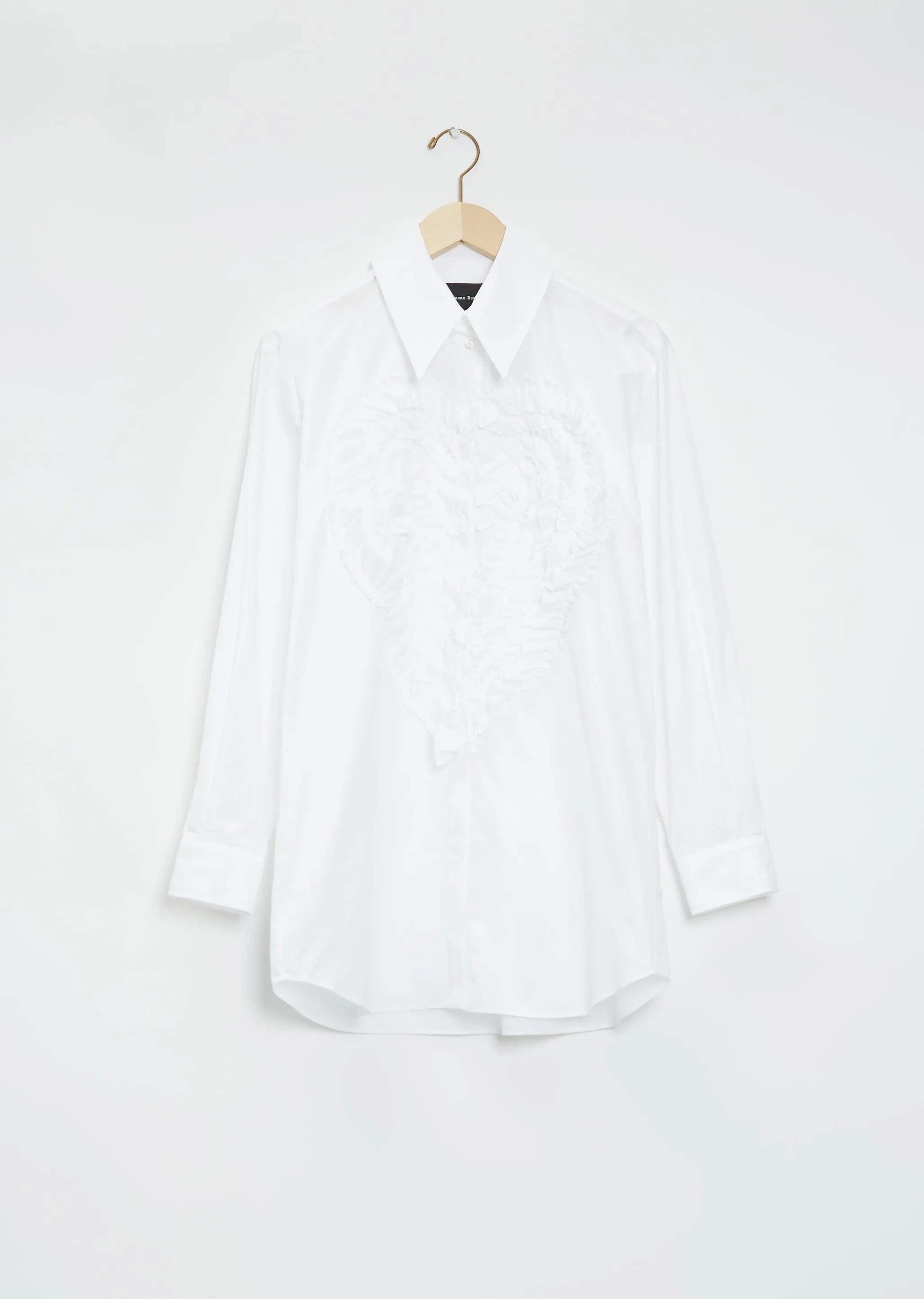 Masculine Cotton Shirt with Ruffle Heart