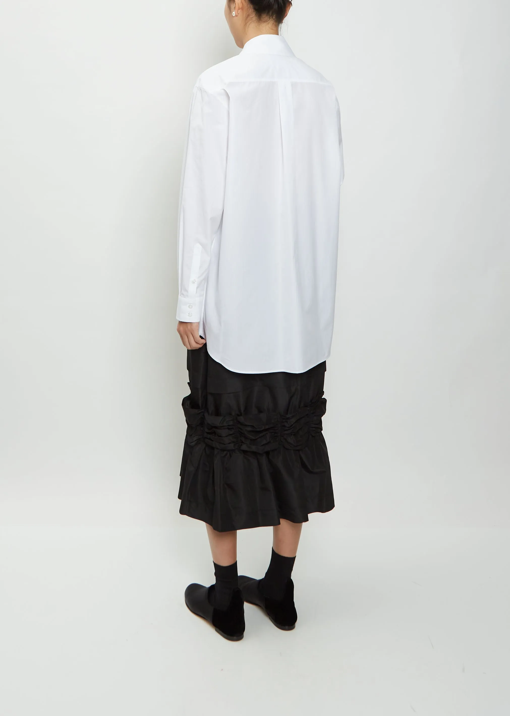 Masculine Cotton Shirt with Ruffle Heart