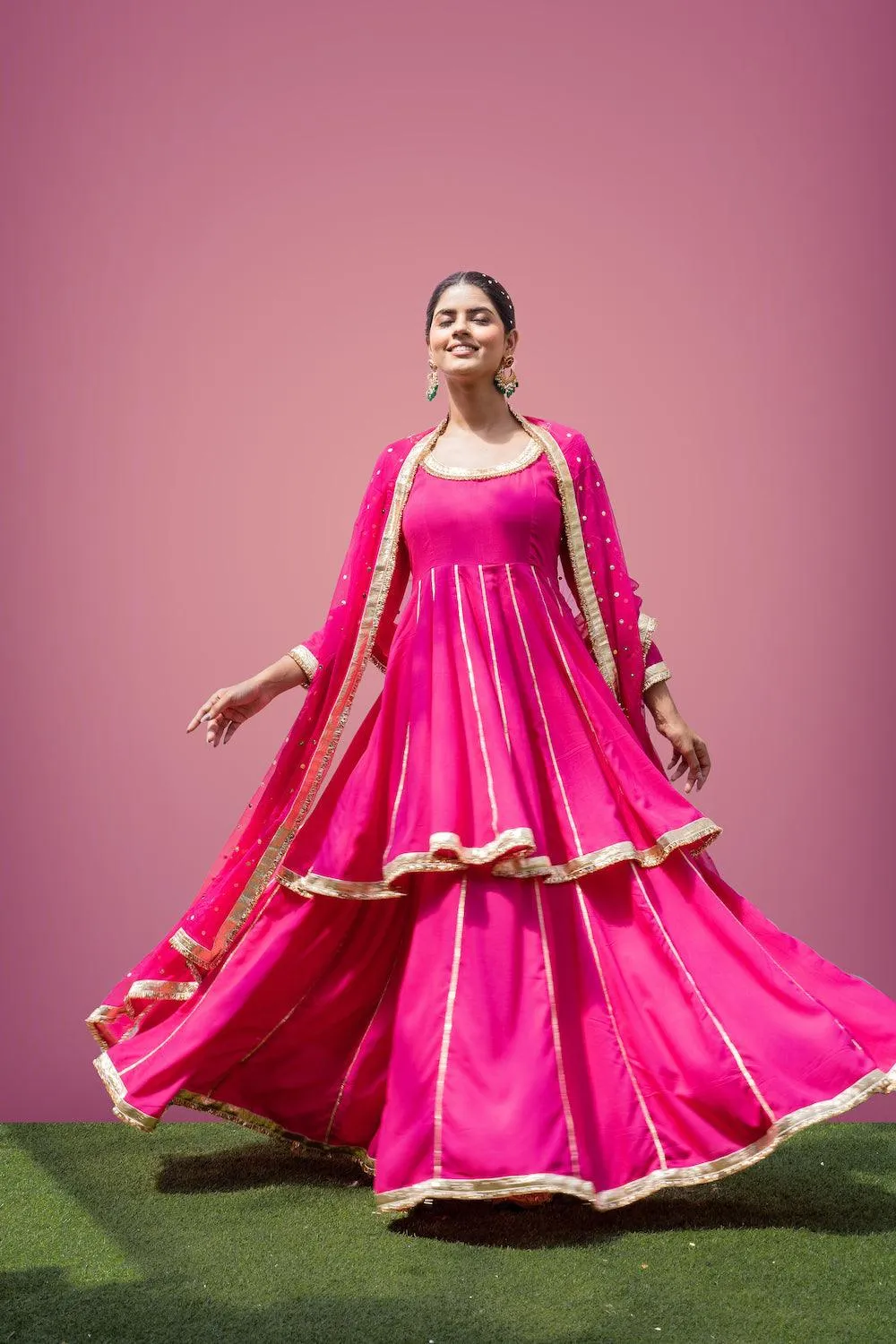 Mehfil Rani Anarkali Skirt Set