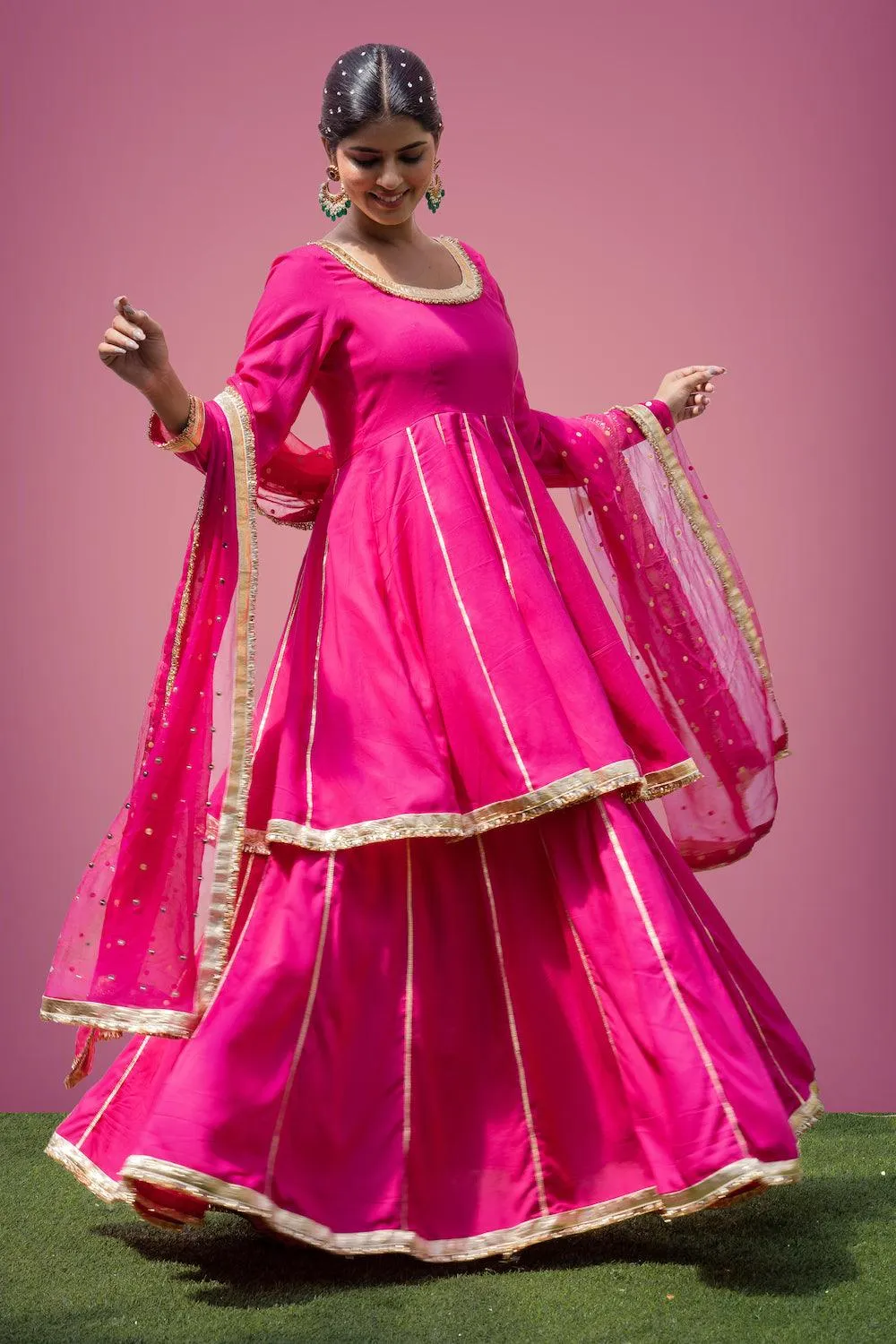 Mehfil Rani Anarkali Skirt Set