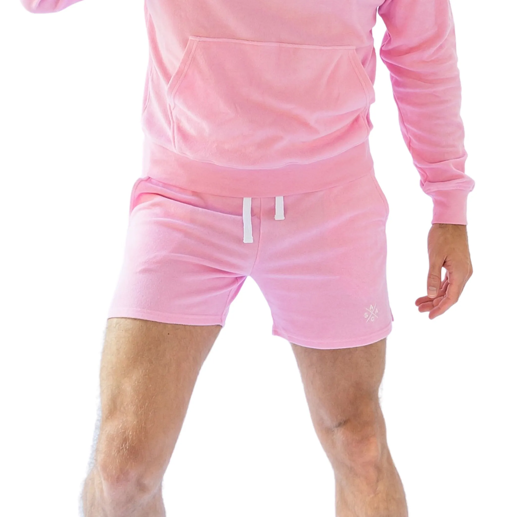 Men's Andy Cohen Pink Terry Shorts