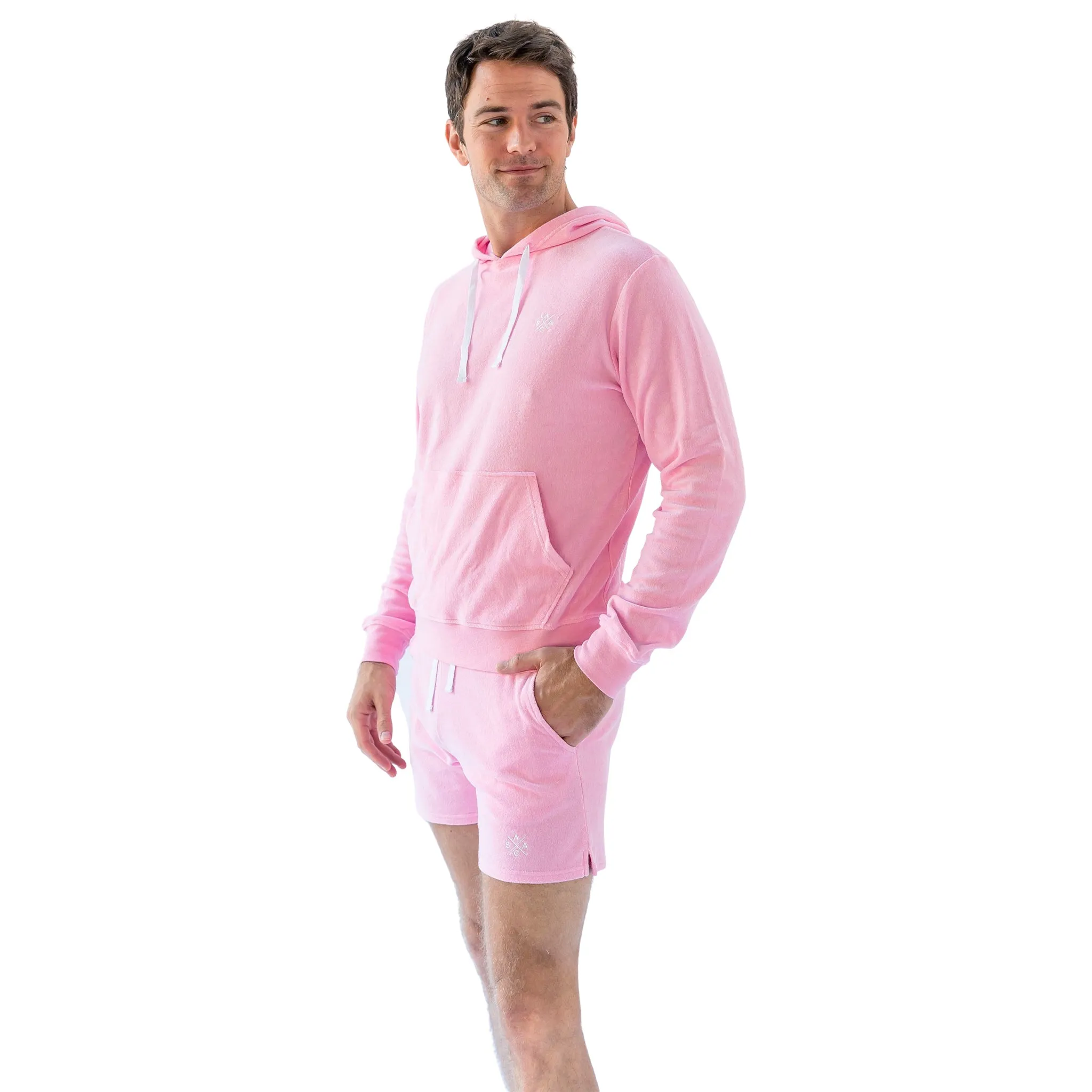 Men's Andy Cohen Pink Terry Shorts