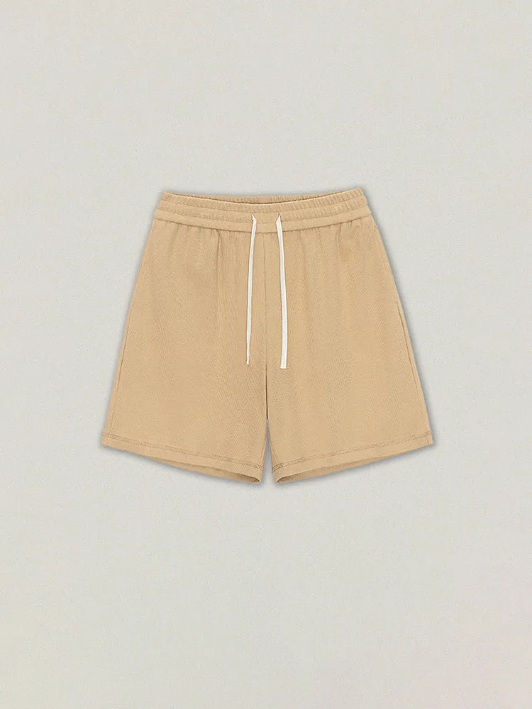 Men'S Solid Color Cropped Shorts