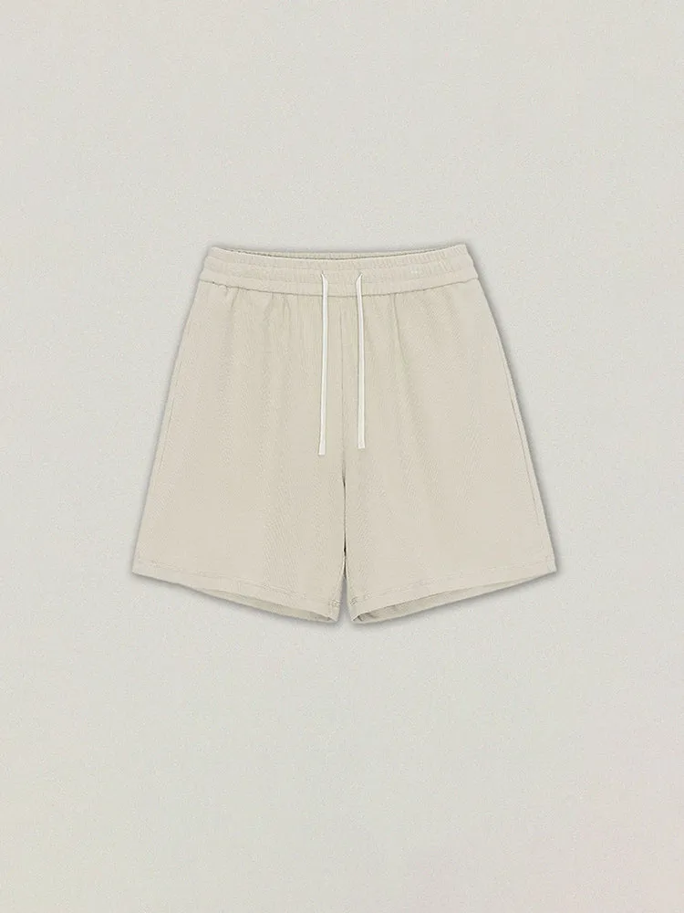 Men'S Solid Color Cropped Shorts