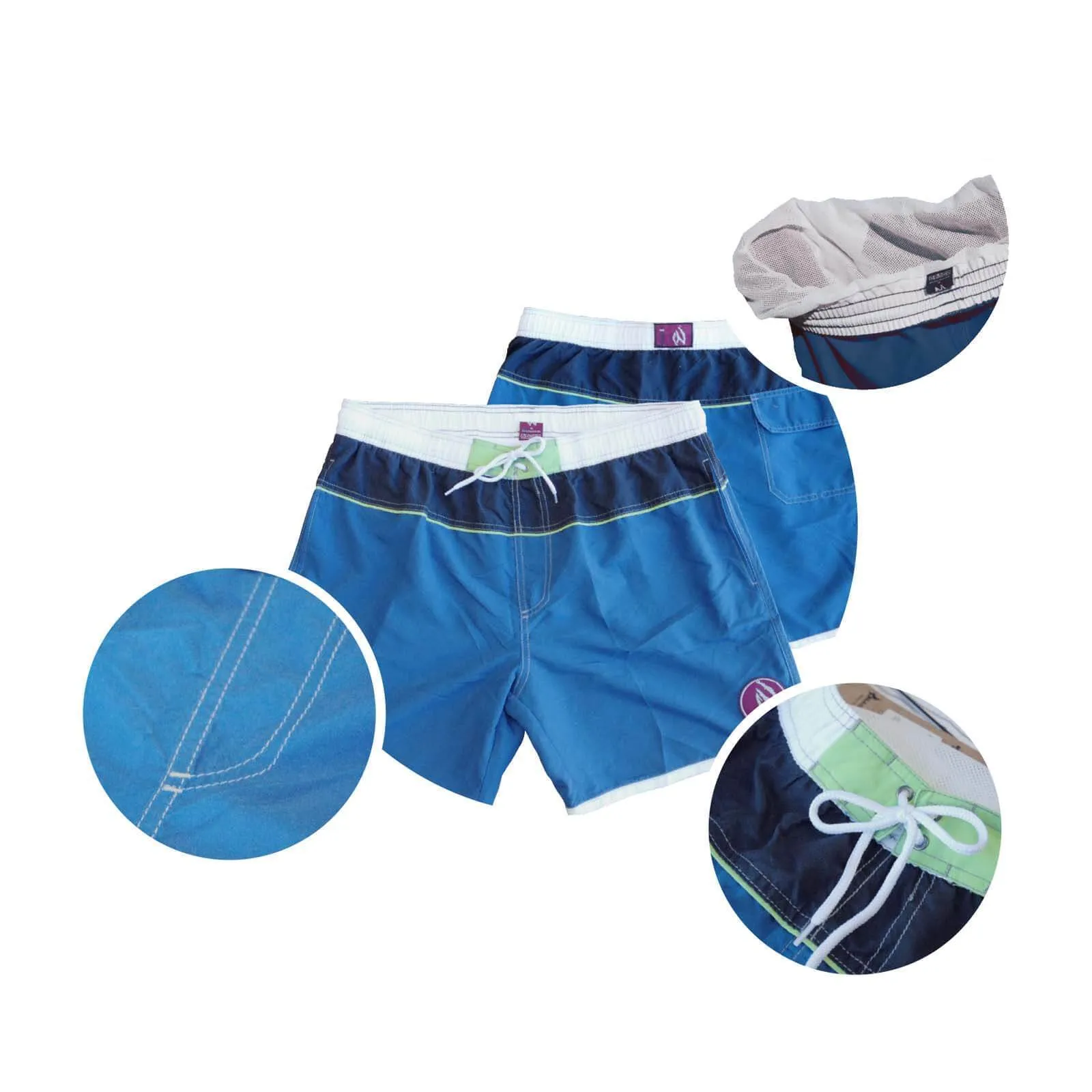 Mens Swim Beach Shorts Blue/Black BHACAPBS5