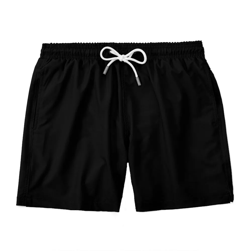 Midnight Oasis - Black Recycled Swim Shorts