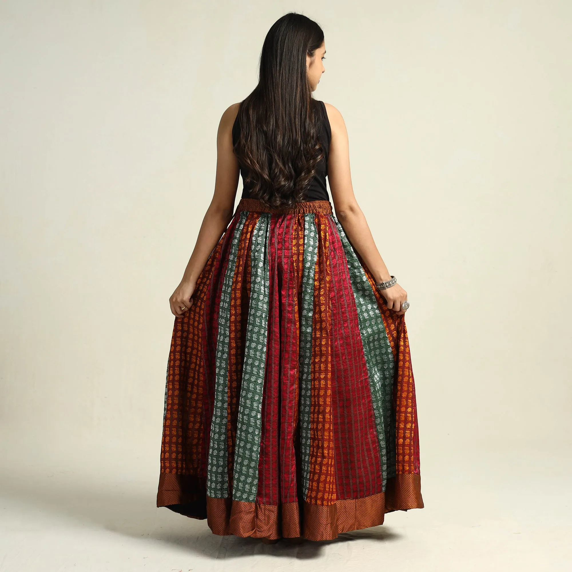 Multicolor - Khun Patchwork 24 Kali Cotton Long Skirt 03