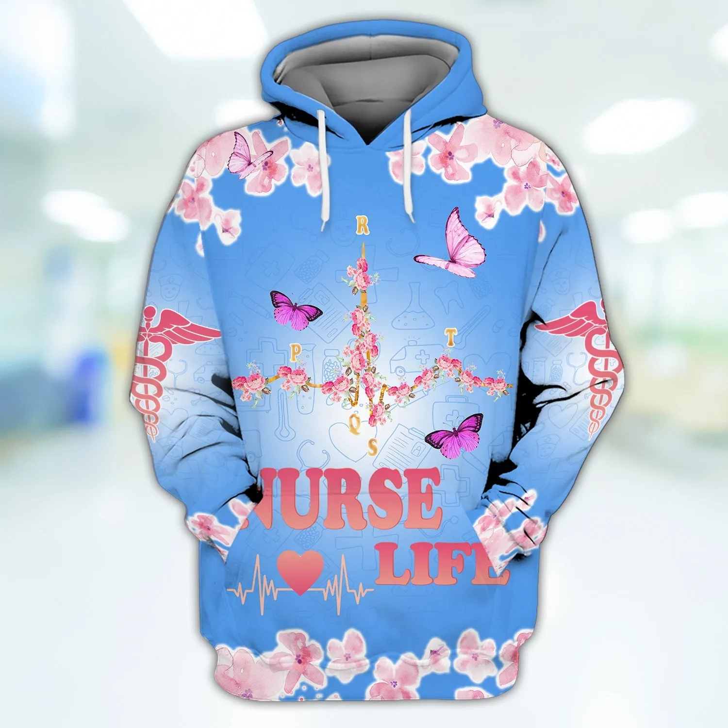Nursing Is A Work Of Heart Nurse 3D Full Print Shirts Sweatshirt Hoodie, Christmas Gift for Nurse