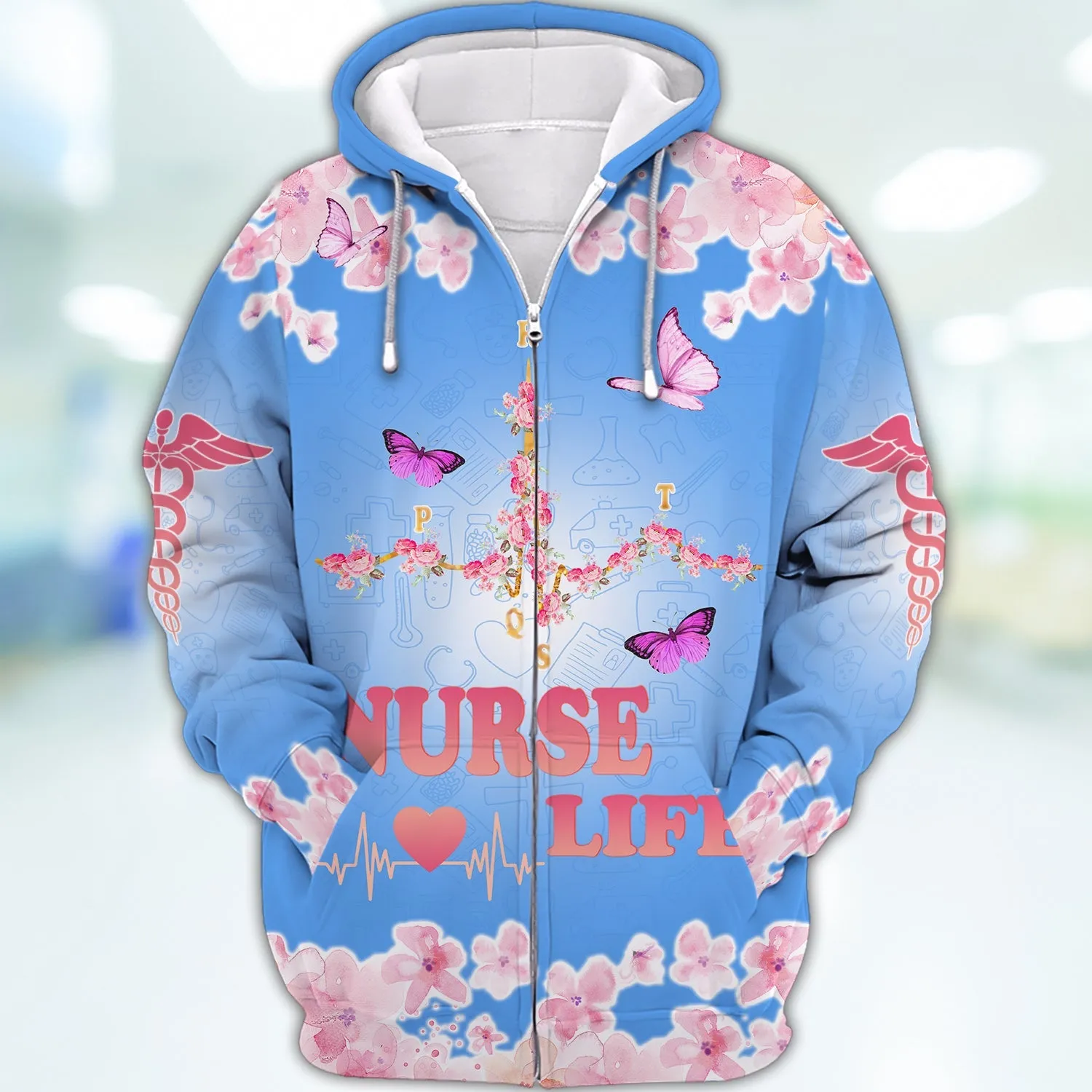 Nursing Is A Work Of Heart Nurse 3D Full Print Shirts Sweatshirt Hoodie, Christmas Gift for Nurse