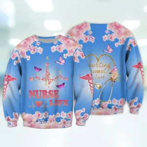 Nursing Is A Work Of Heart Nurse 3D Full Print Shirts Sweatshirt Hoodie, Christmas Gift for Nurse
