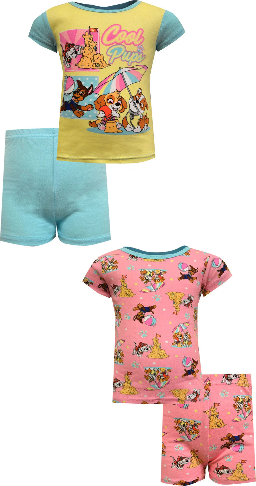 Paw Patrol Cool Pups Cotton 4 Piece Toddler Pajamas