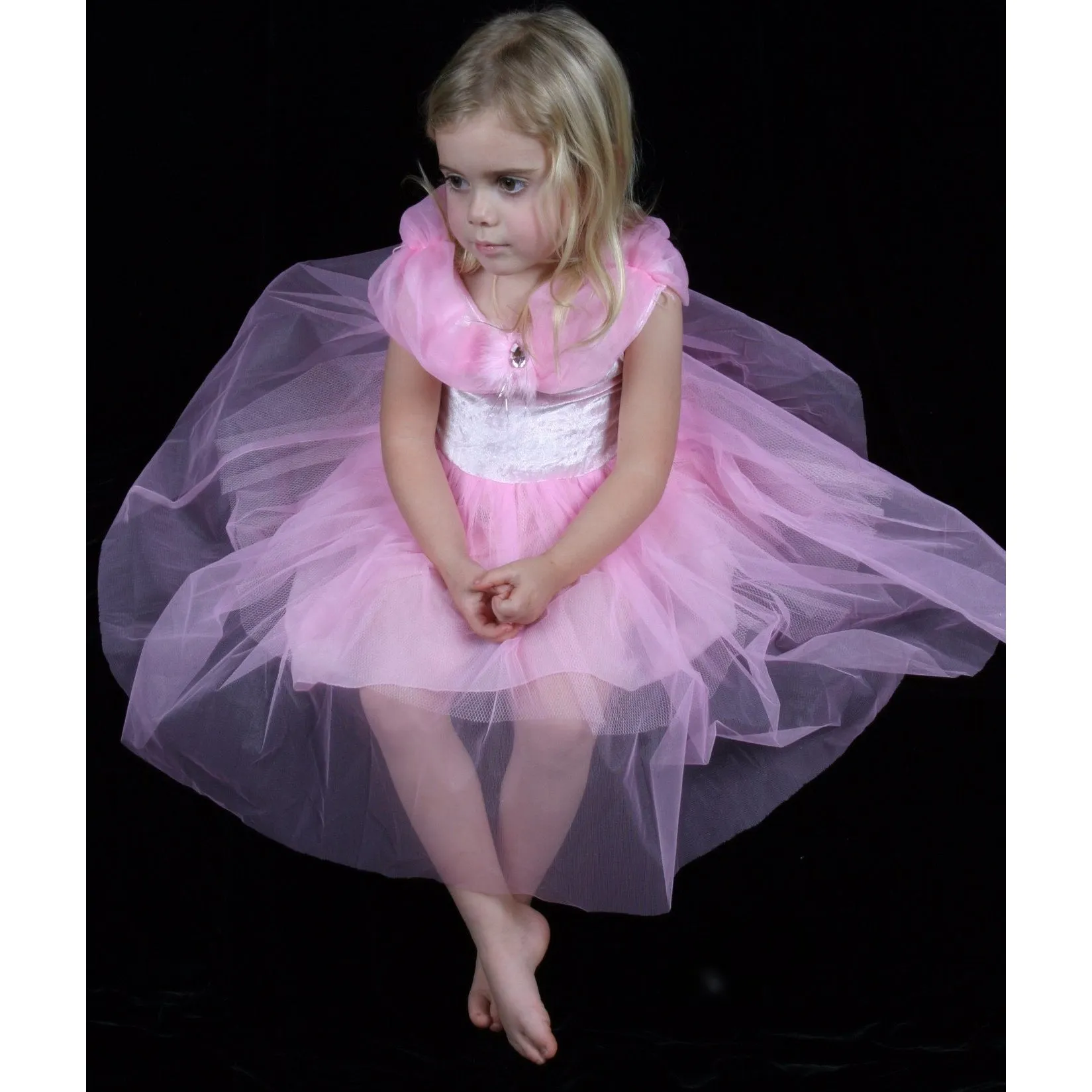 Pink Velvet Tutu Fairy Party Dress Opera style gown costume dressup party toddlers child
