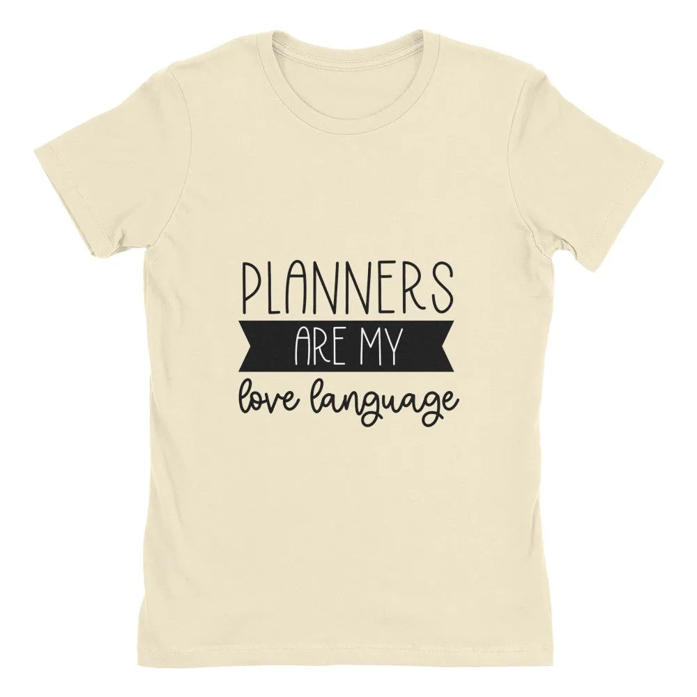 Planners are My Love Language - Women's Cotton Boyfriend Shirt