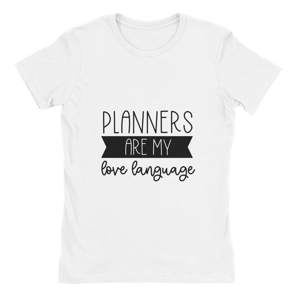 Planners are My Love Language - Women's Cotton Boyfriend Shirt