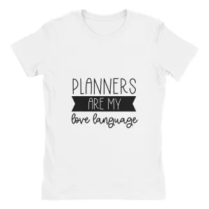 Planners are My Love Language - Women's Cotton Boyfriend Shirt