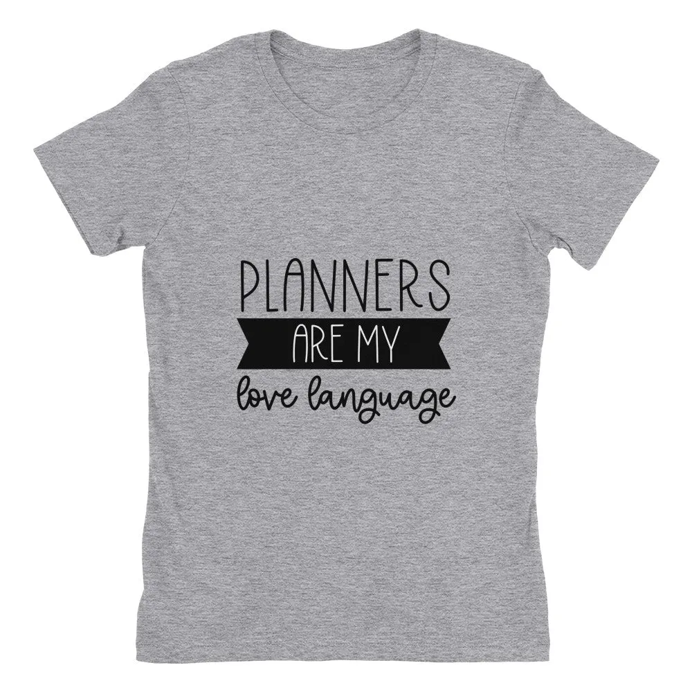 Planners are My Love Language - Women's Cotton Boyfriend Shirt
