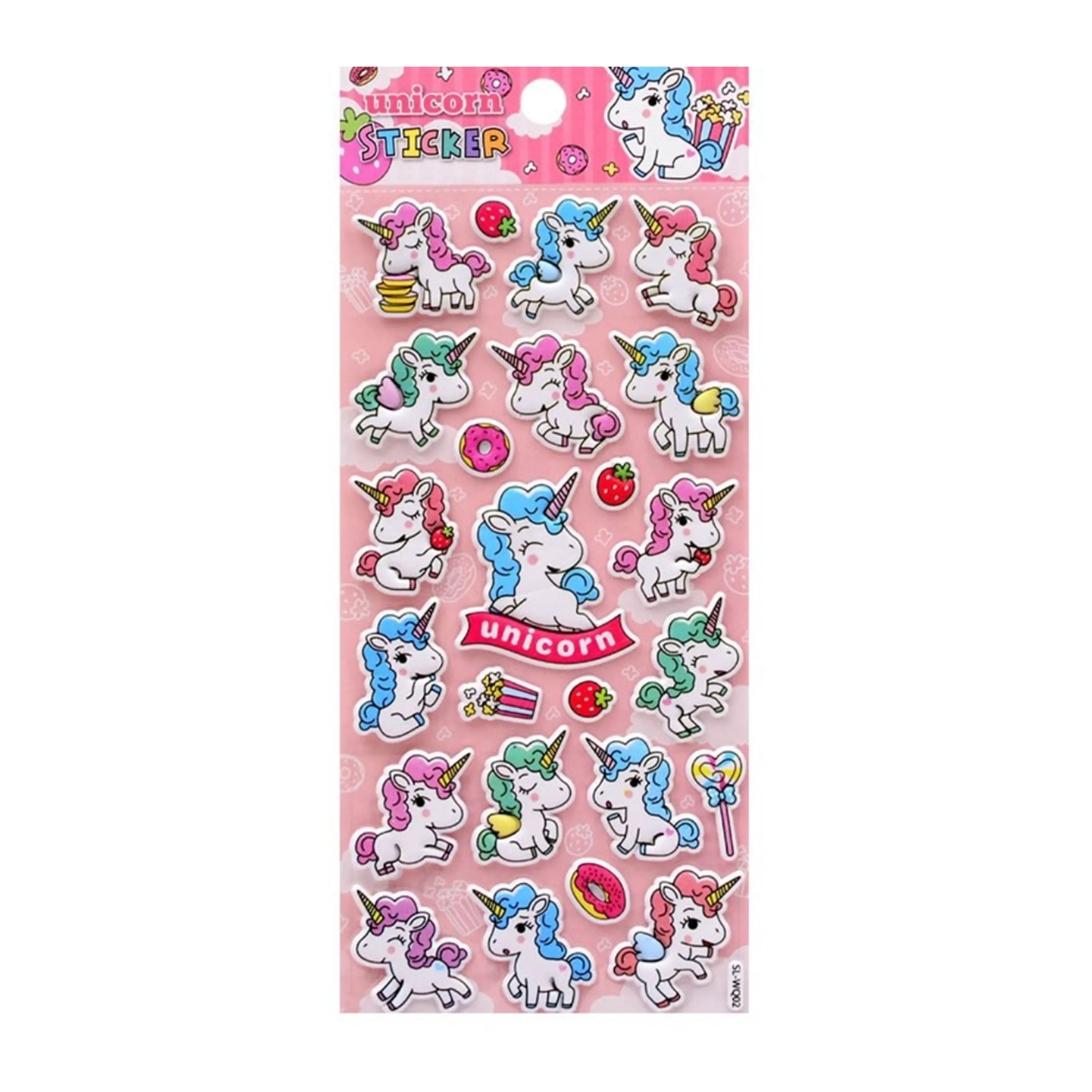 Poppy Crafts Puffy Sticker - Pink Ponies*