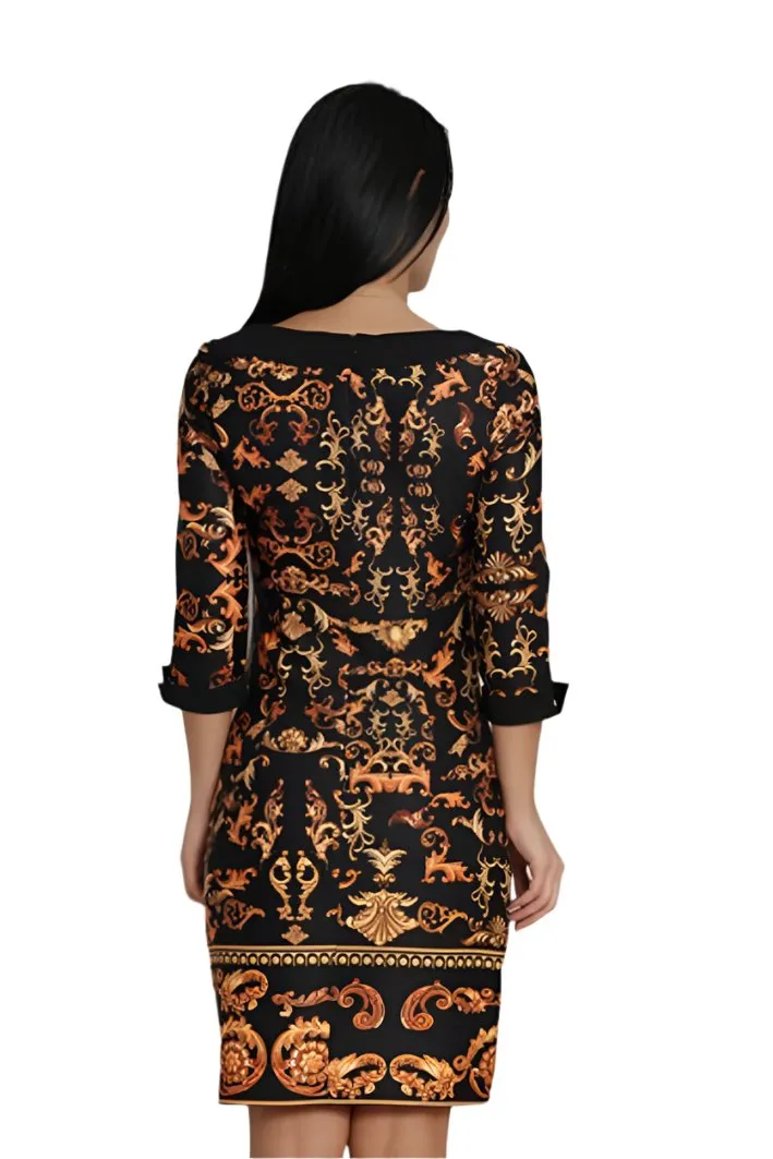 PRINTED FITTED DRESS