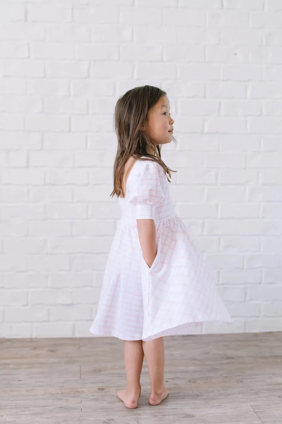 Puff Dress in Pink Picnic 