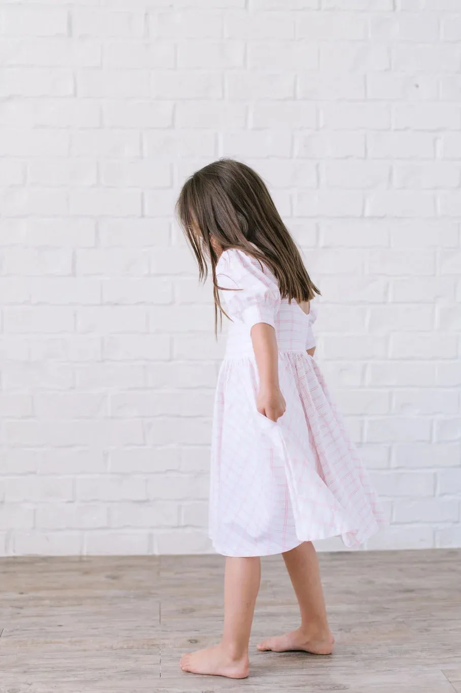 Puff Dress in Pink Picnic 