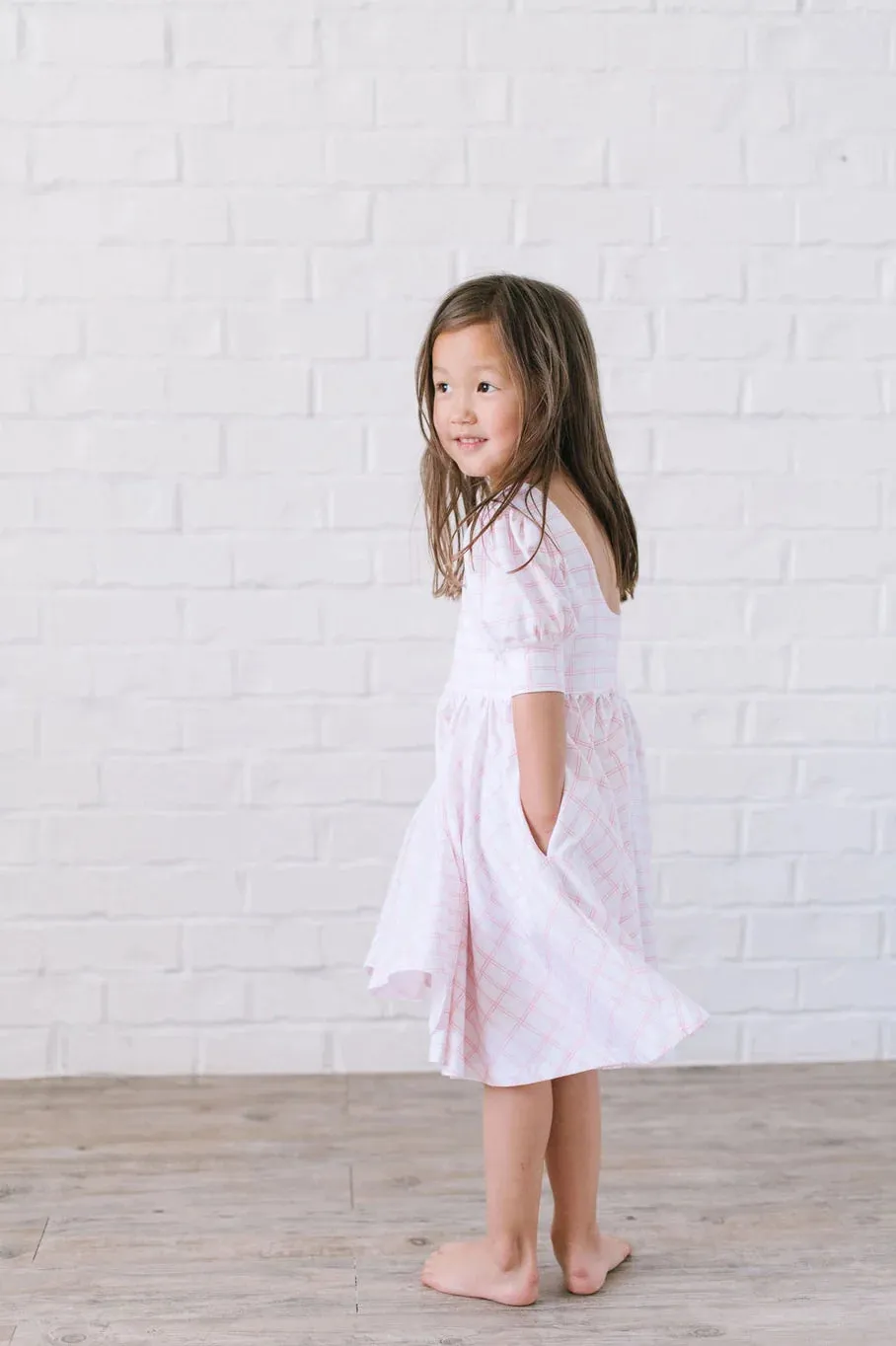 Puff Dress in Pink Picnic 