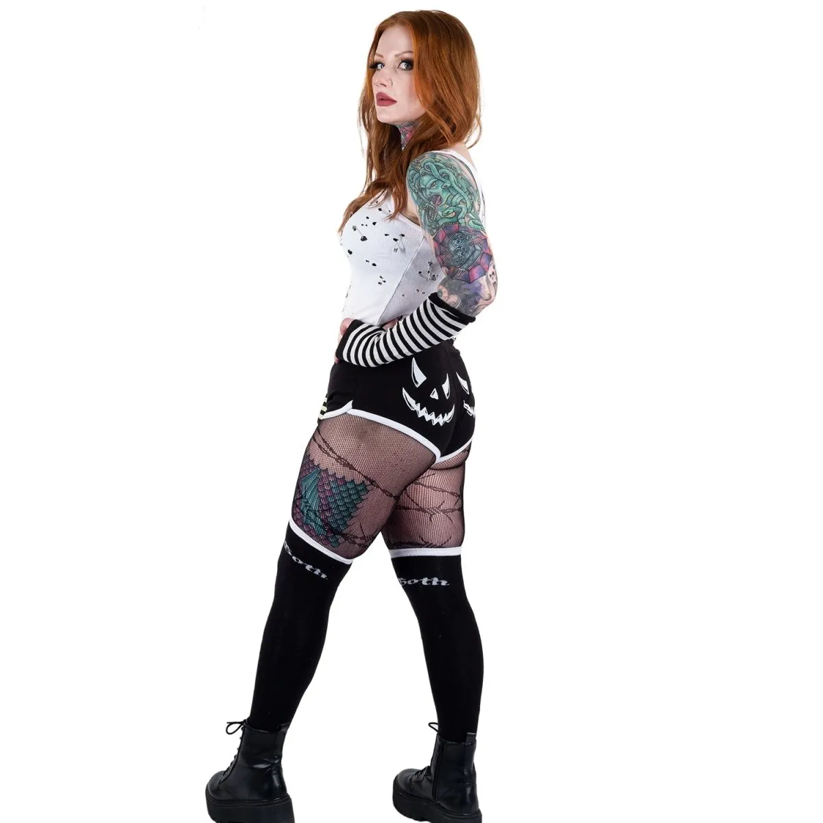 Pumpkin Face Short Shorts