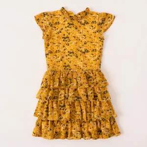 Ruffle Tiered Ditsy Floral Dress