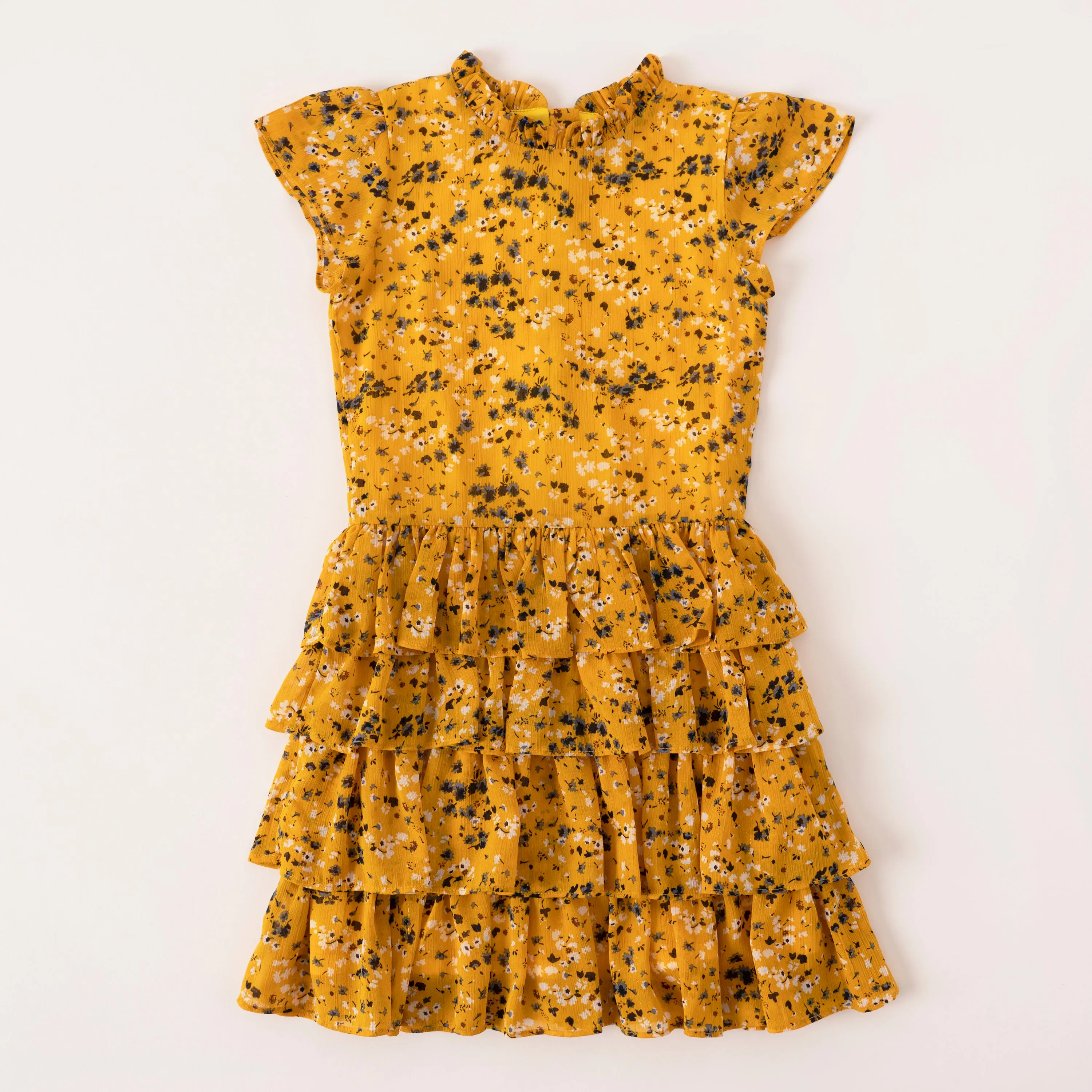 Ruffle Tiered Ditsy Floral Dress