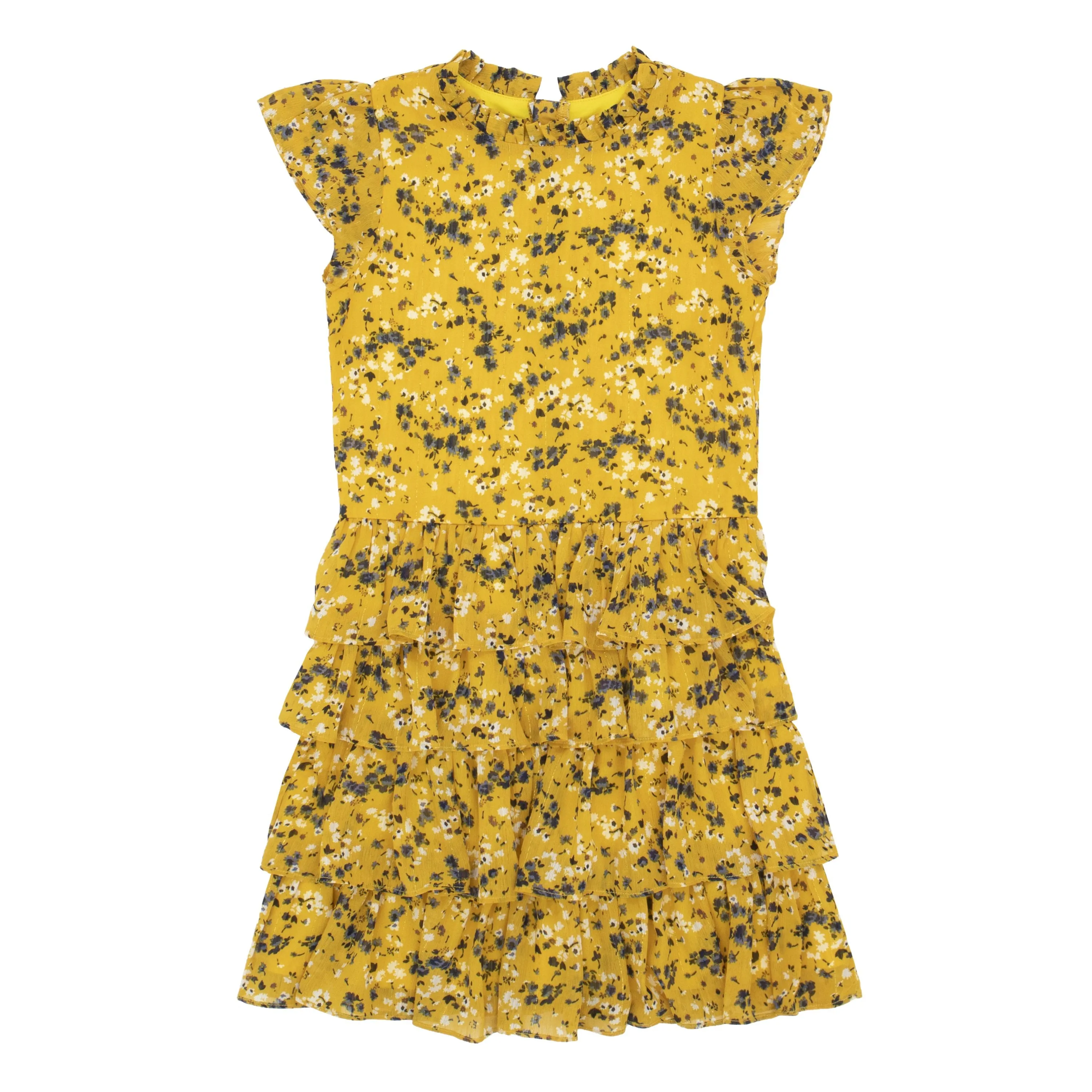 Ruffle Tiered Ditsy Floral Dress