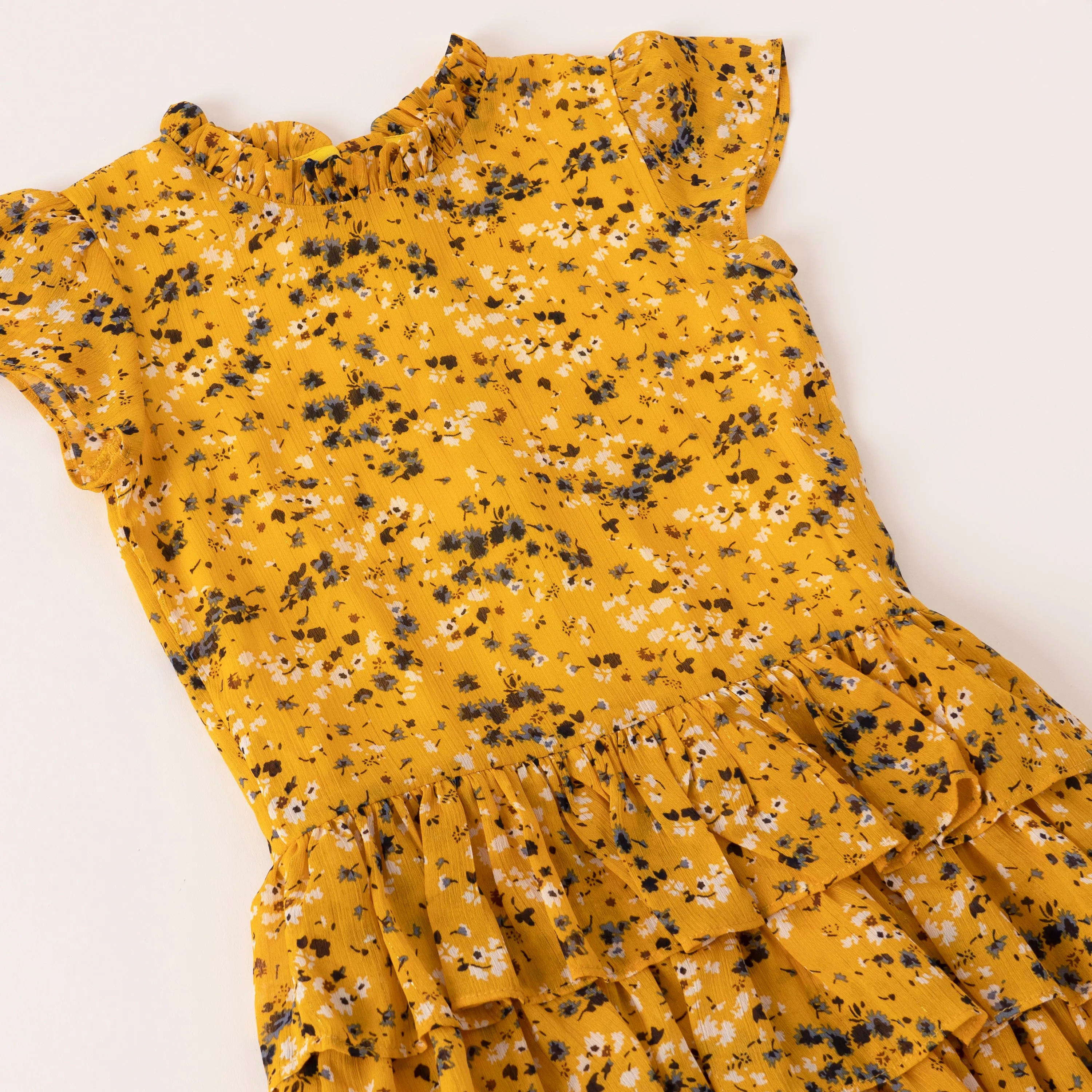 Ruffle Tiered Ditsy Floral Dress