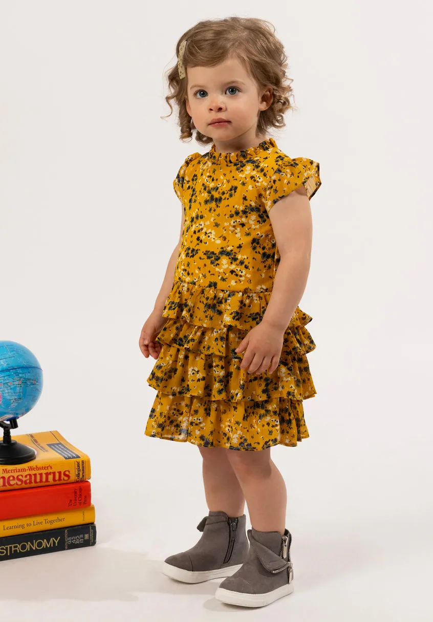 Ruffle Tiered Ditsy Floral Dress