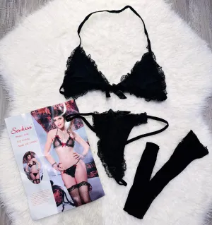 Sajiero Sk 3pcs Fancy Sexy Transparent Bikini Set