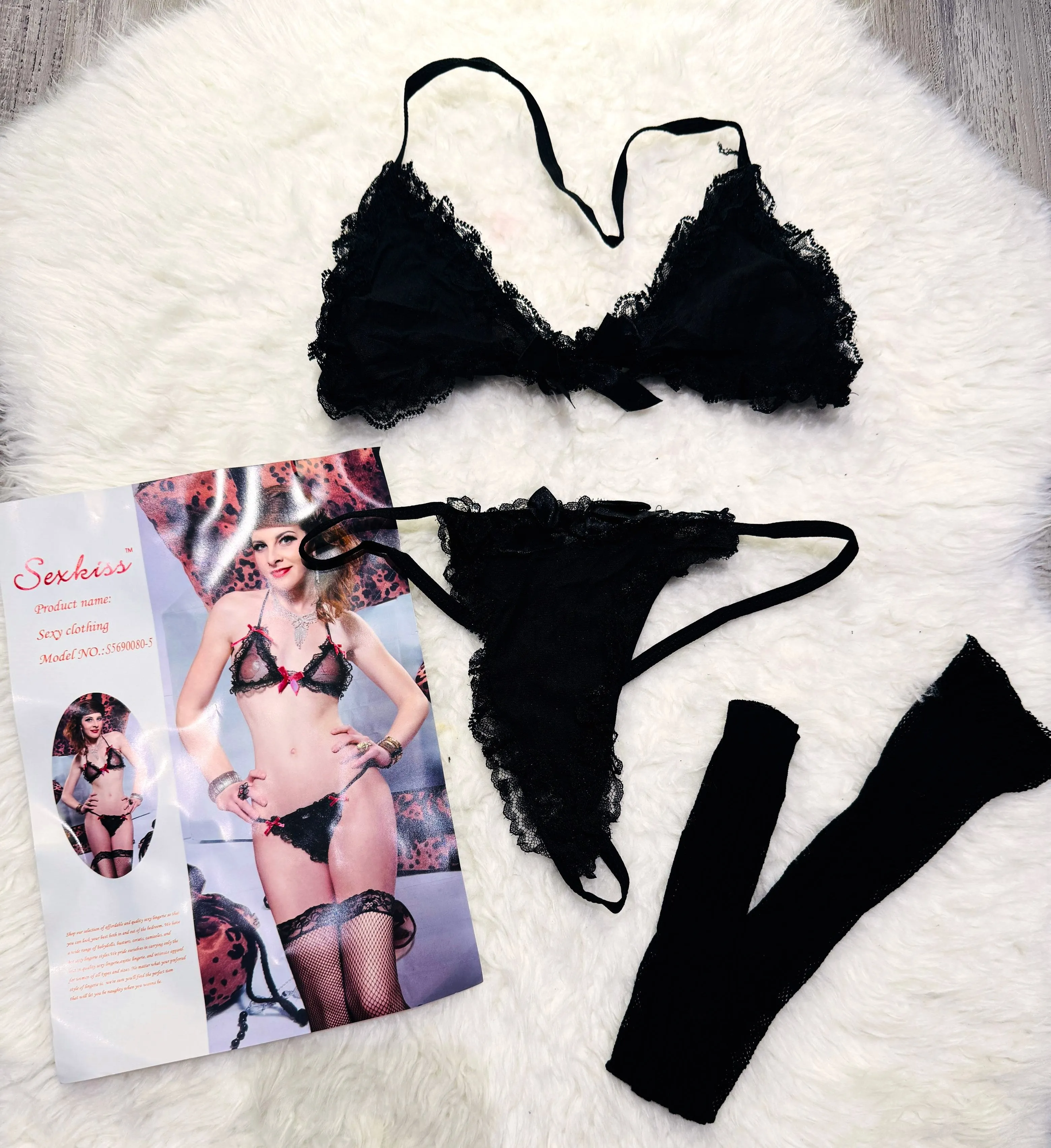 Sajiero Sk 3pcs Fancy Sexy Transparent Bikini Set