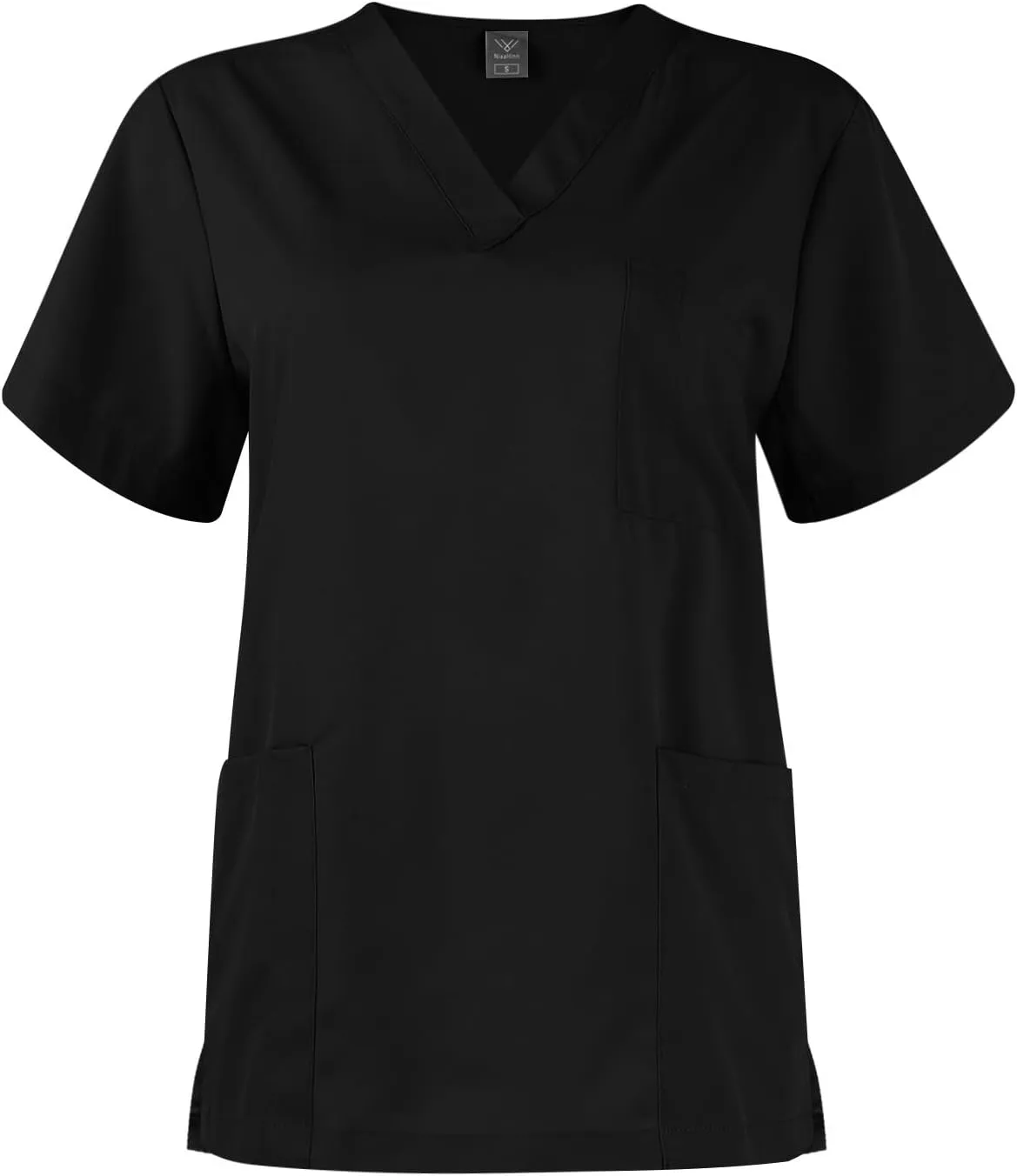 Scrubs for Women Set Stretch V-Neck Scrub Tops with Pockets & Cargo Pant Quick Drying Solid Nurse Uniform