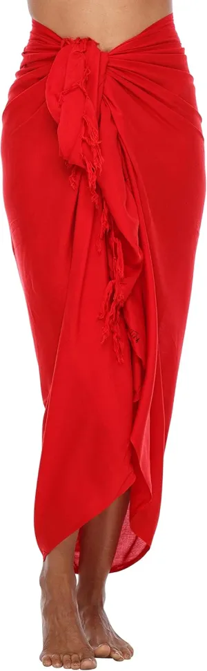 SHU-SHI Sarong Wraps For Women Beach Cover Up Skirt Swimsuit Wrap Pareo Coverups