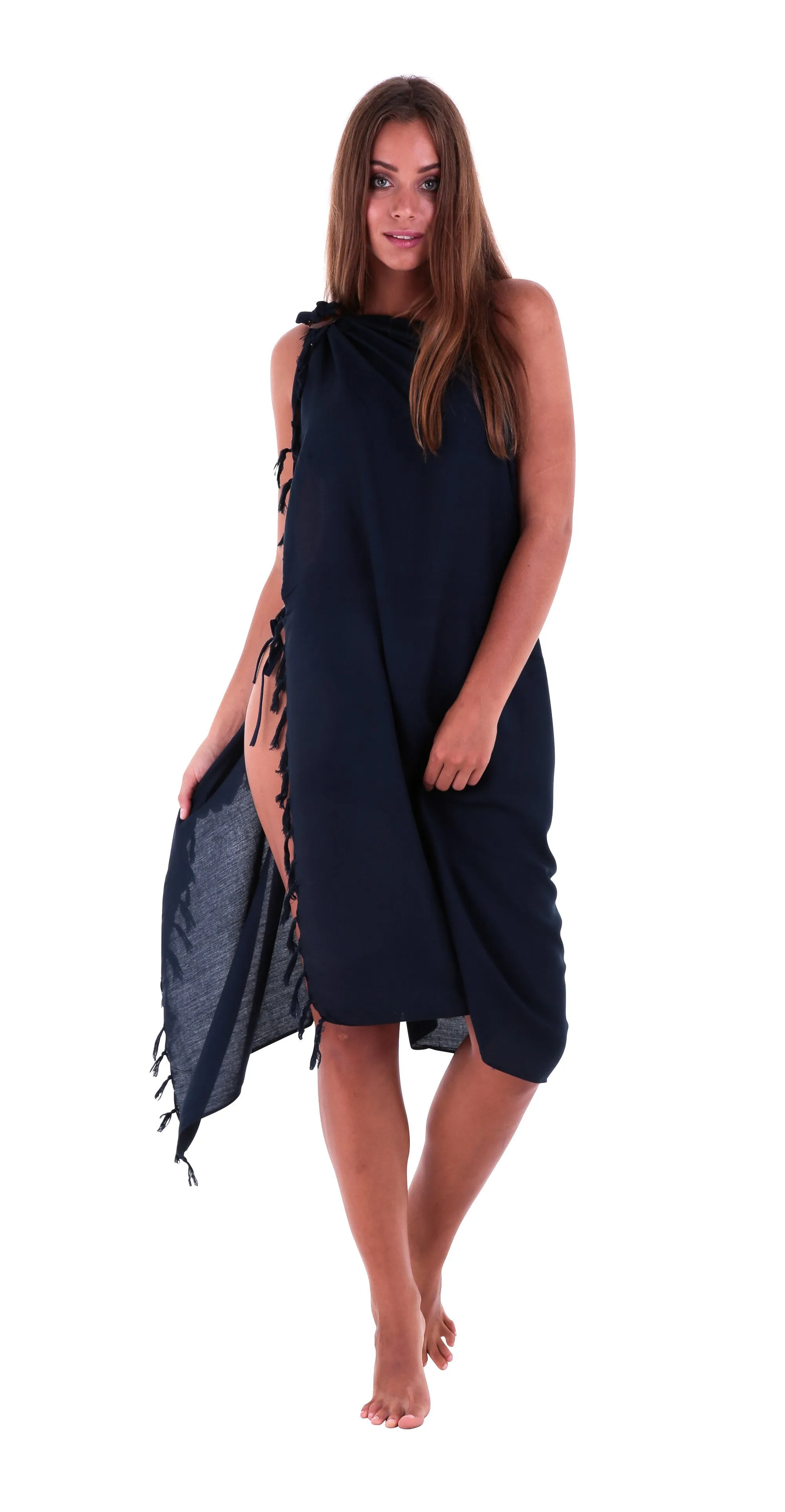 SHU-SHI Women's Sarong Wrap - Beach Cover Up Skirt, Swimsuit Pareo - Solid Colors