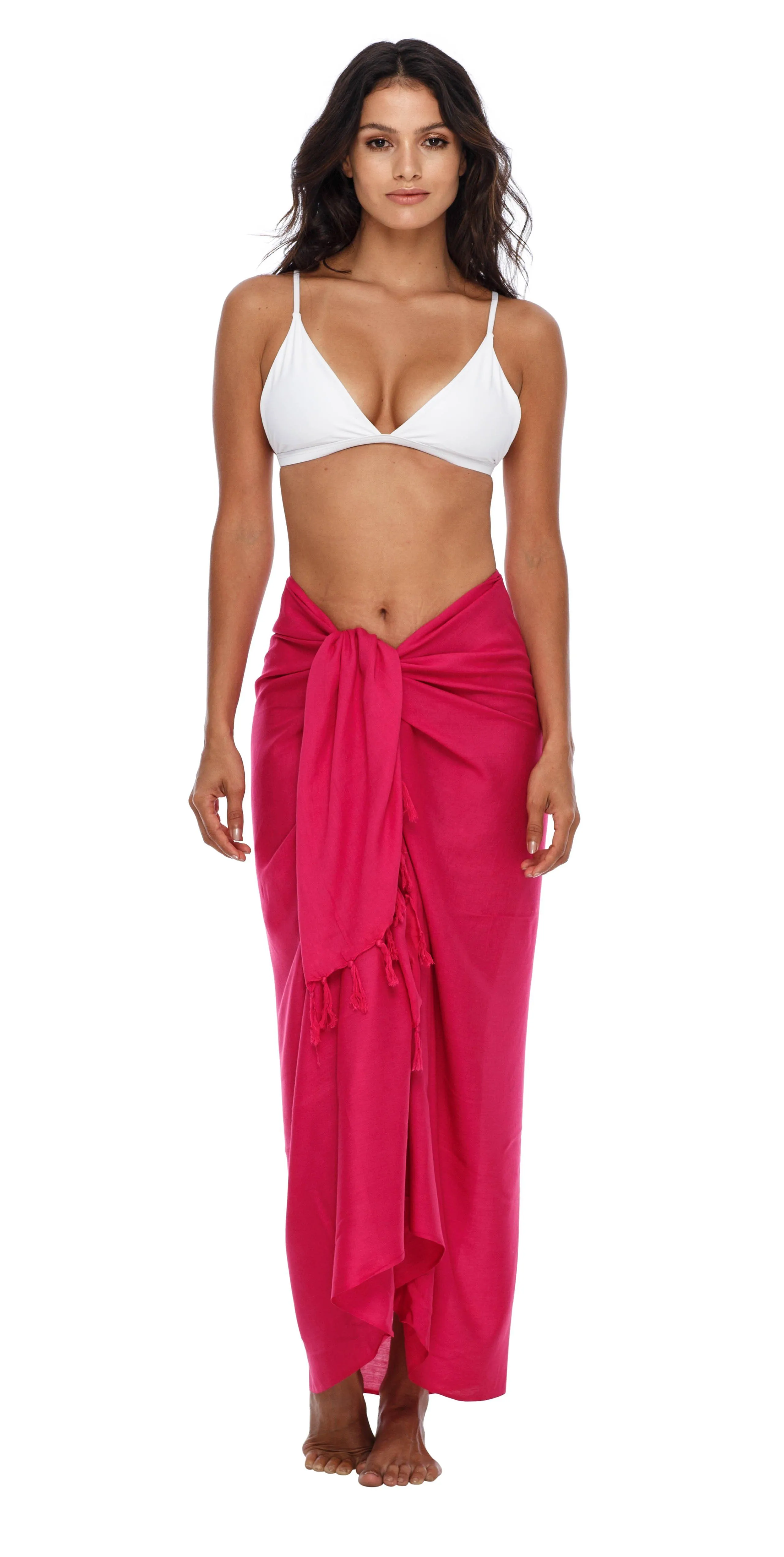 SHU-SHI Women's Sarong Wrap - Beach Cover Up Skirt, Swimsuit Pareo - Solid Colors
