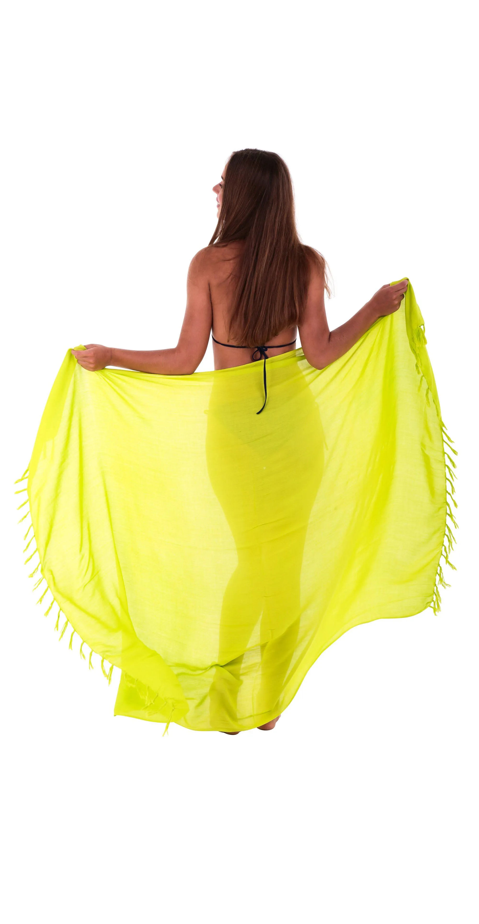 SHU-SHI Women's Sarong Wrap - Beach Cover Up Skirt, Swimsuit Pareo - Solid Colors