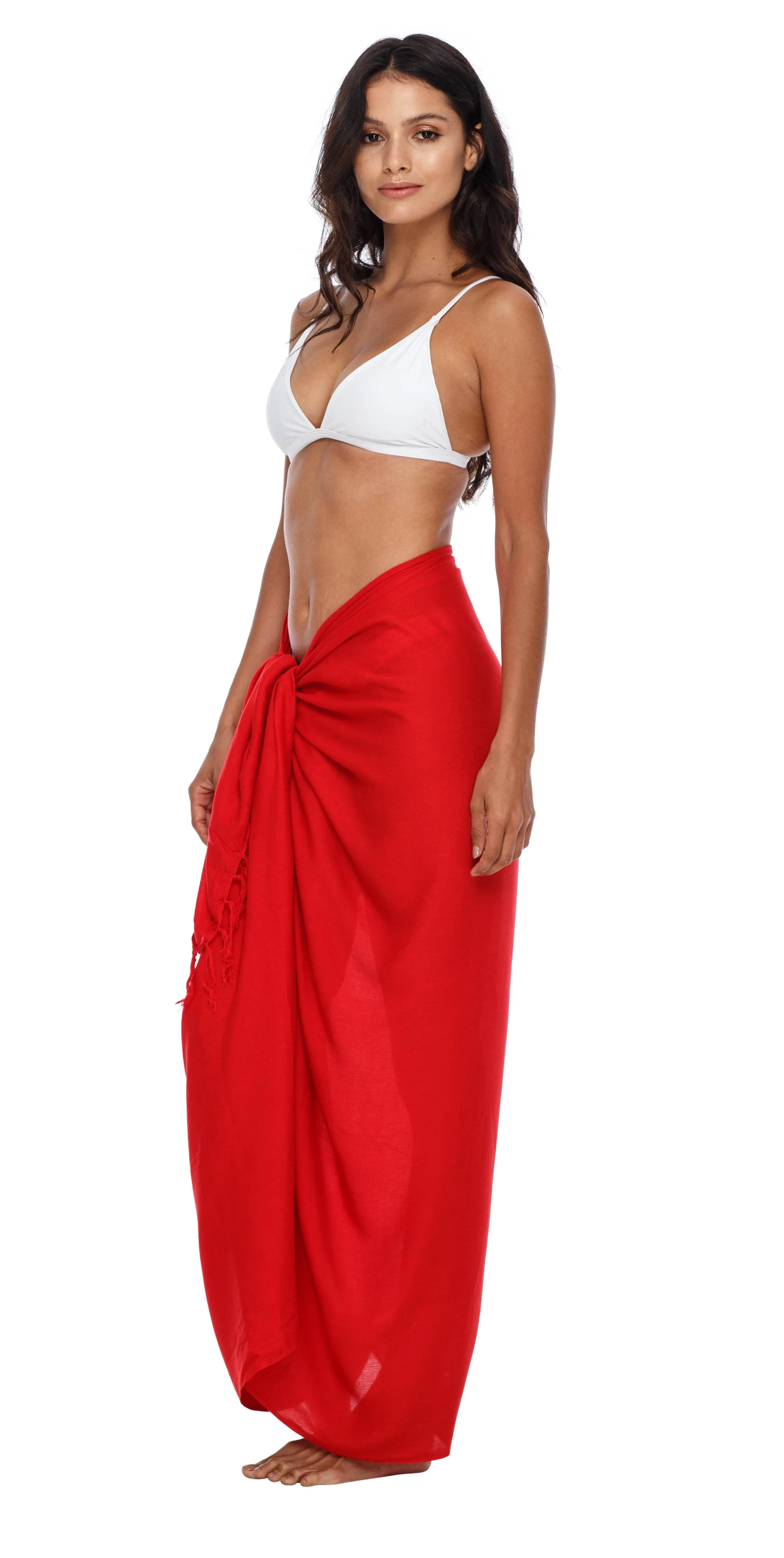 SHU-SHI Women's Sarong Wrap - Beach Cover Up Skirt, Swimsuit Pareo - Solid Colors