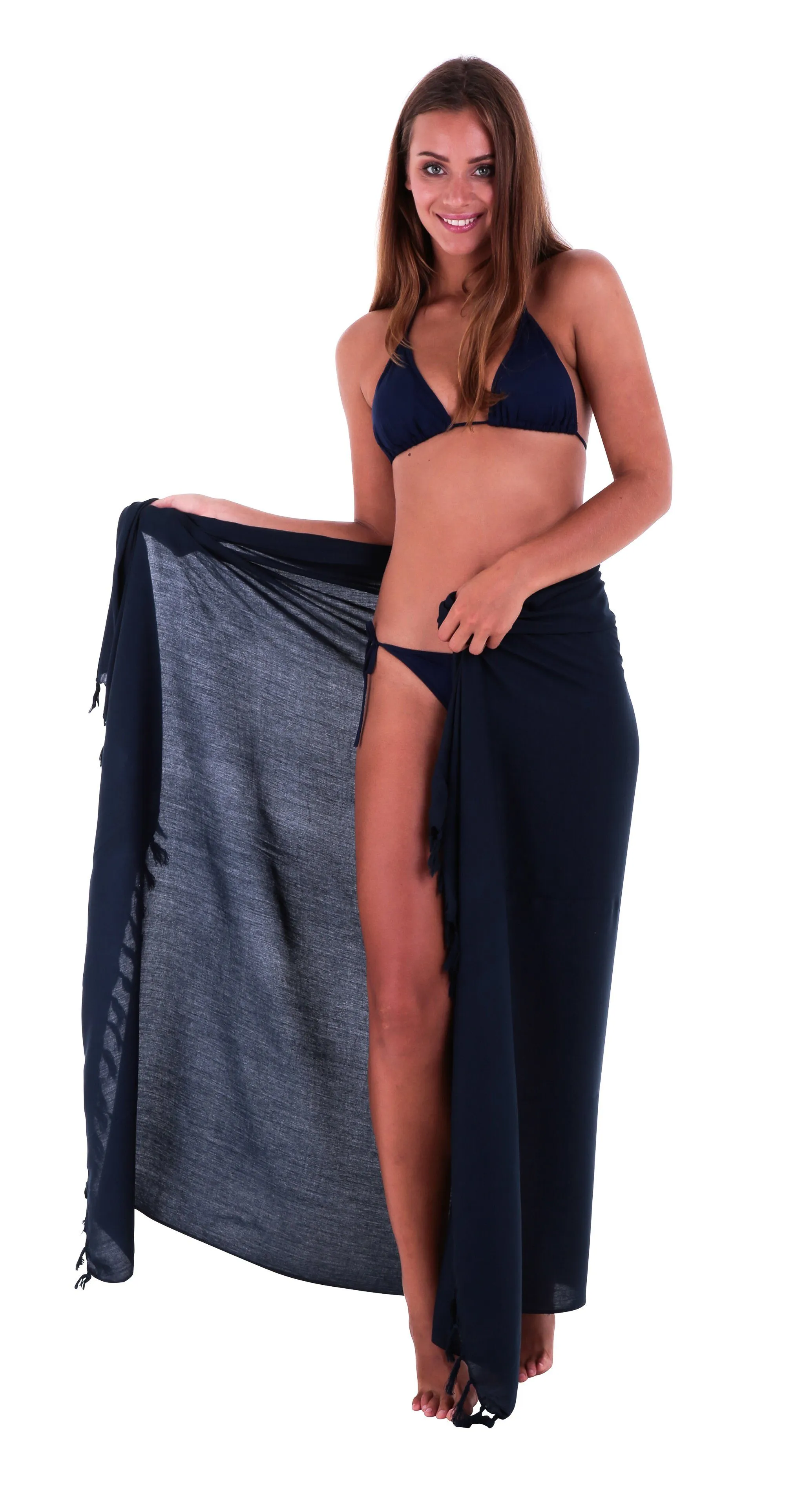 SHU-SHI Women's Sarong Wrap - Beach Cover Up Skirt, Swimsuit Pareo - Solid Colors