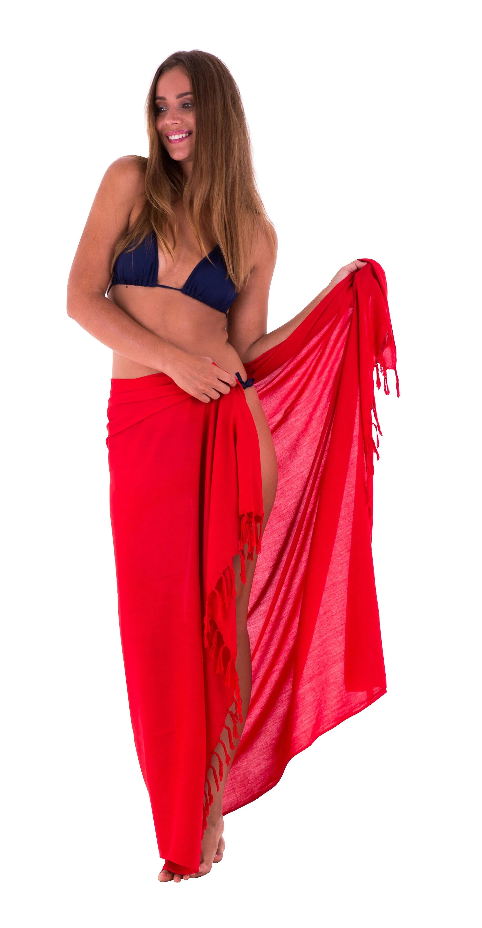 SHU-SHI Women's Sarong Wrap - Beach Cover Up Skirt, Swimsuit Pareo - Solid Colors
