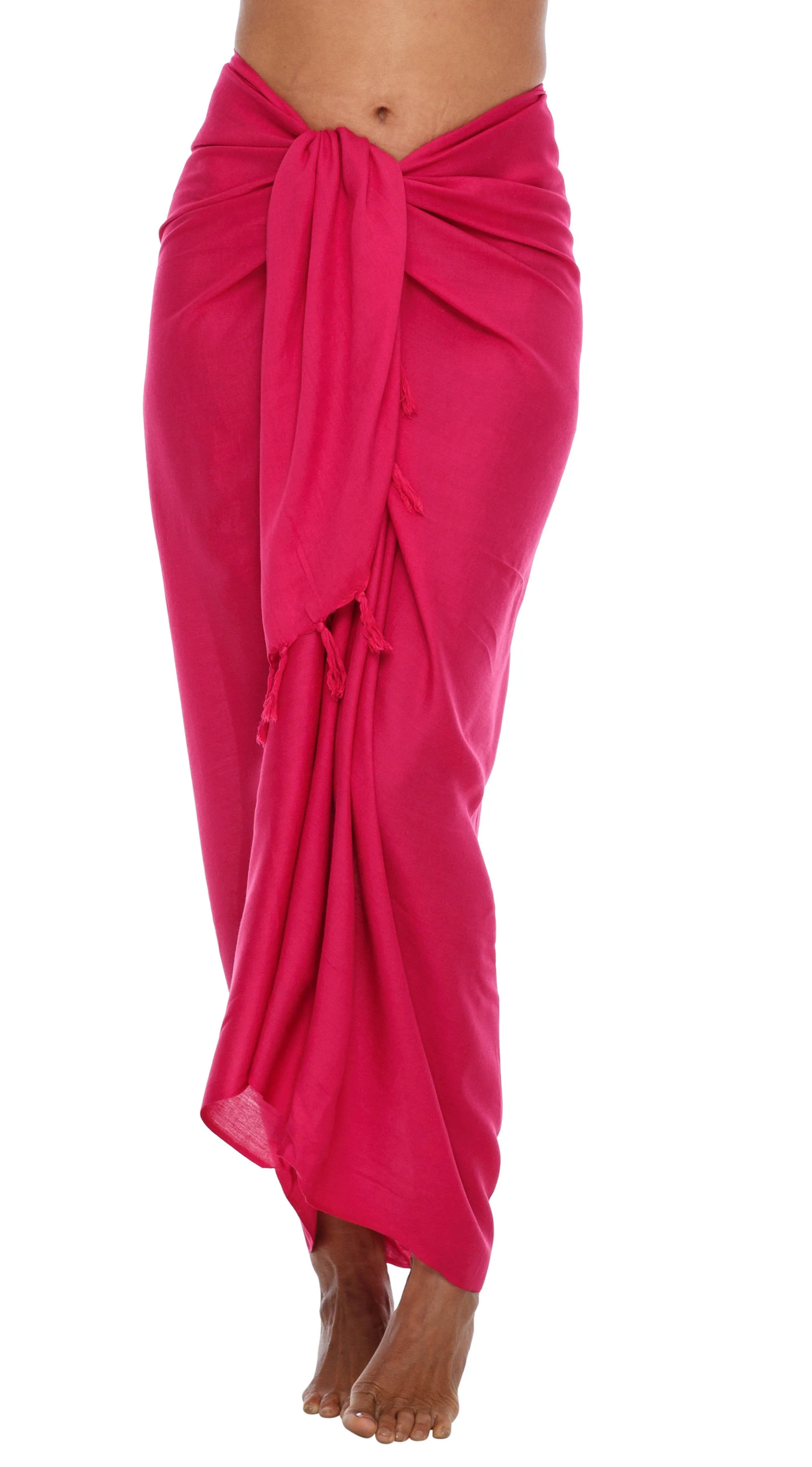 SHU-SHI Women's Sarong Wrap - Beach Cover Up Skirt, Swimsuit Pareo - Solid Colors