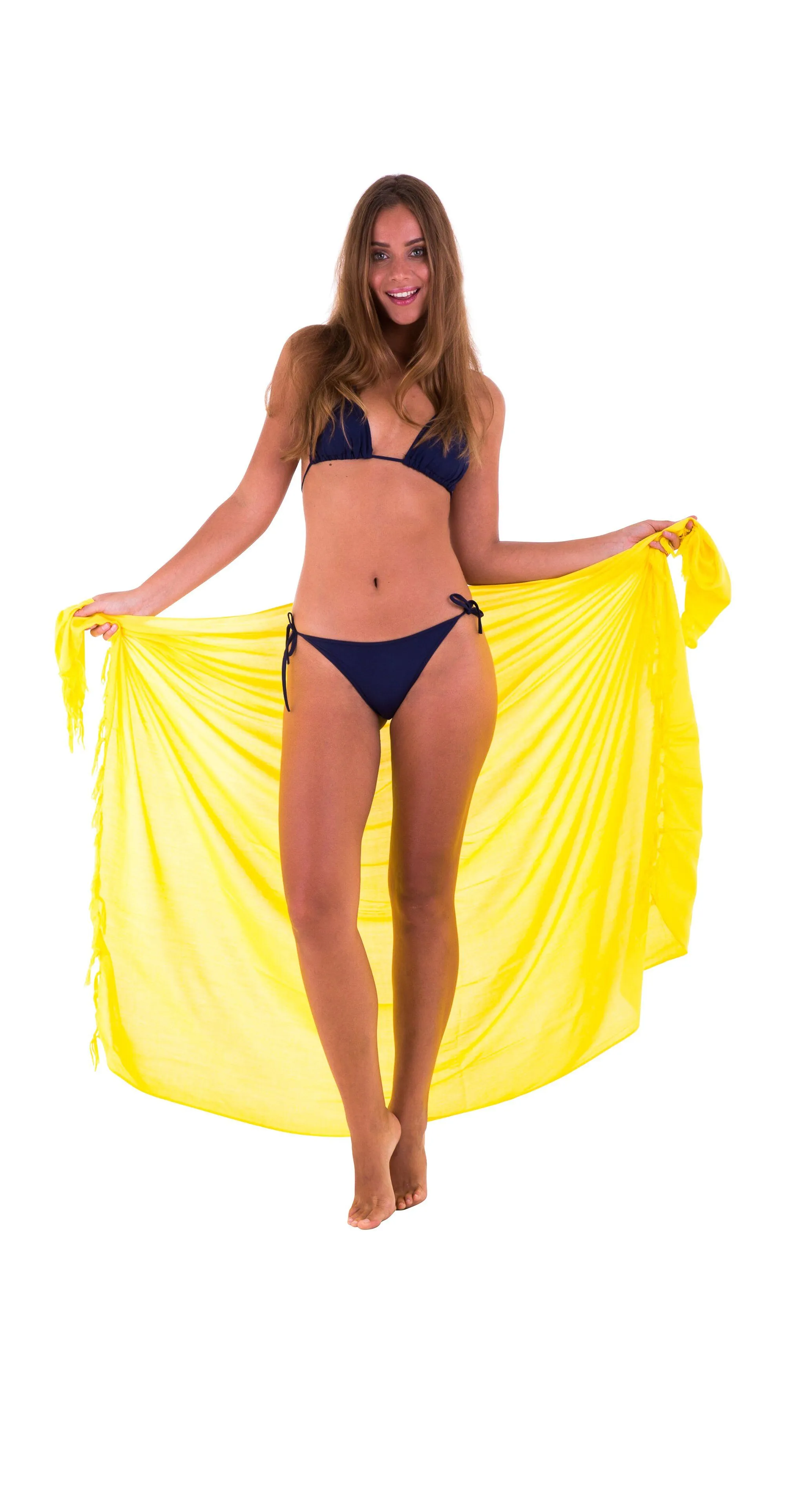 SHU-SHI Women's Sarong Wrap - Beach Cover Up Skirt, Swimsuit Pareo - Solid Colors