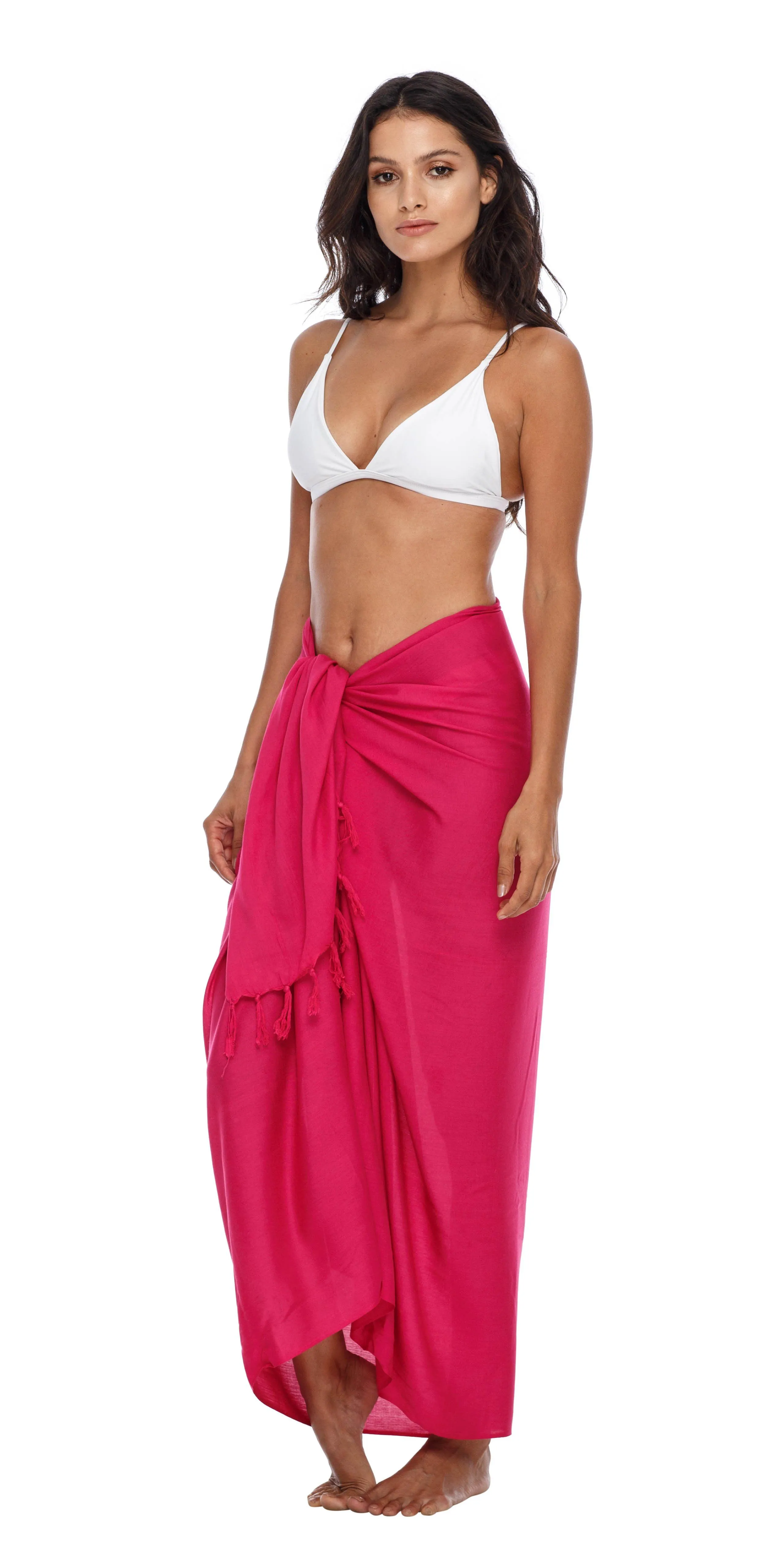 SHU-SHI Women's Sarong Wrap - Beach Cover Up Skirt, Swimsuit Pareo - Solid Colors
