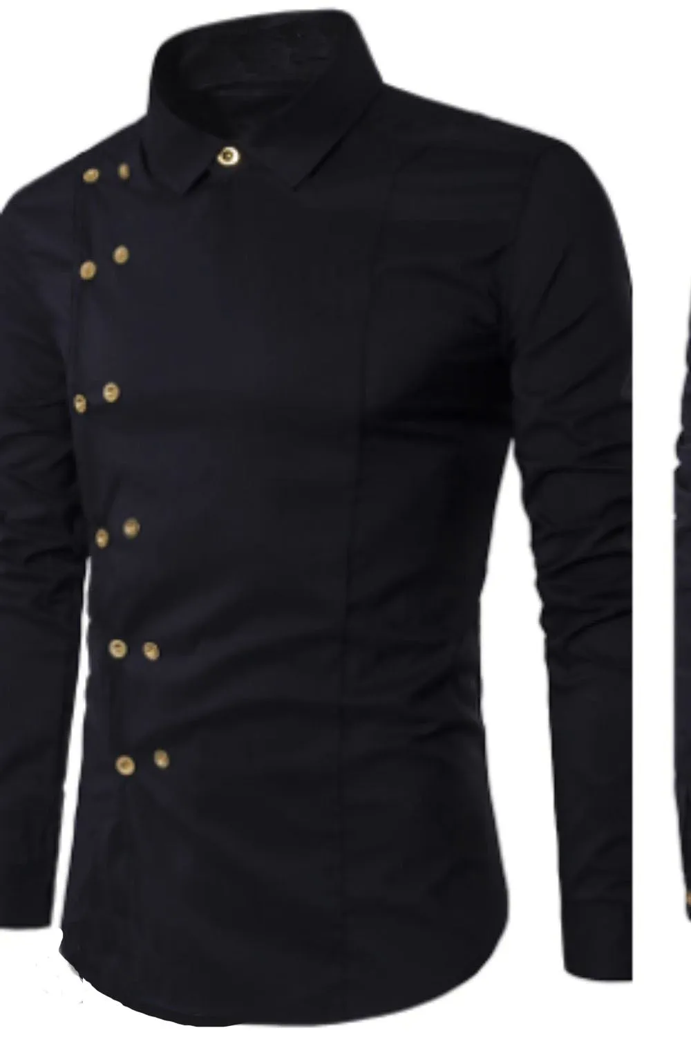 Side Button Formal Shirt